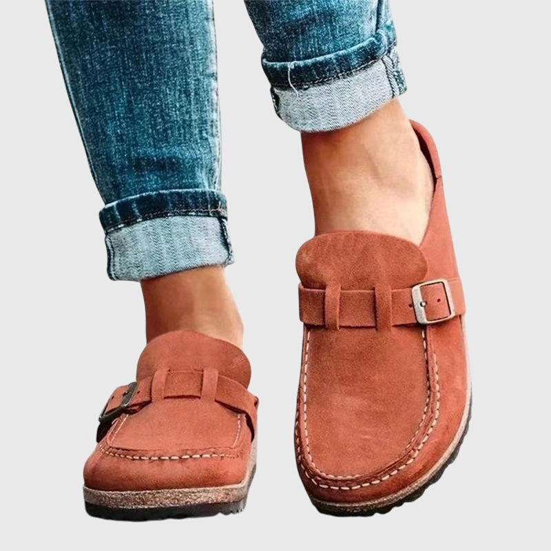 Maria – Suede Slip On Mule Clogs
