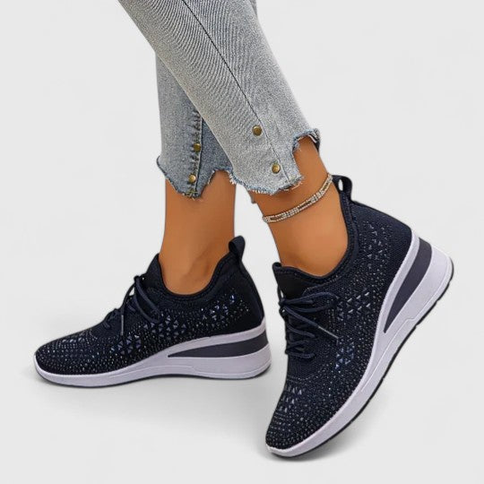 Maeve – Perforated Floral Lace Up Sneakers