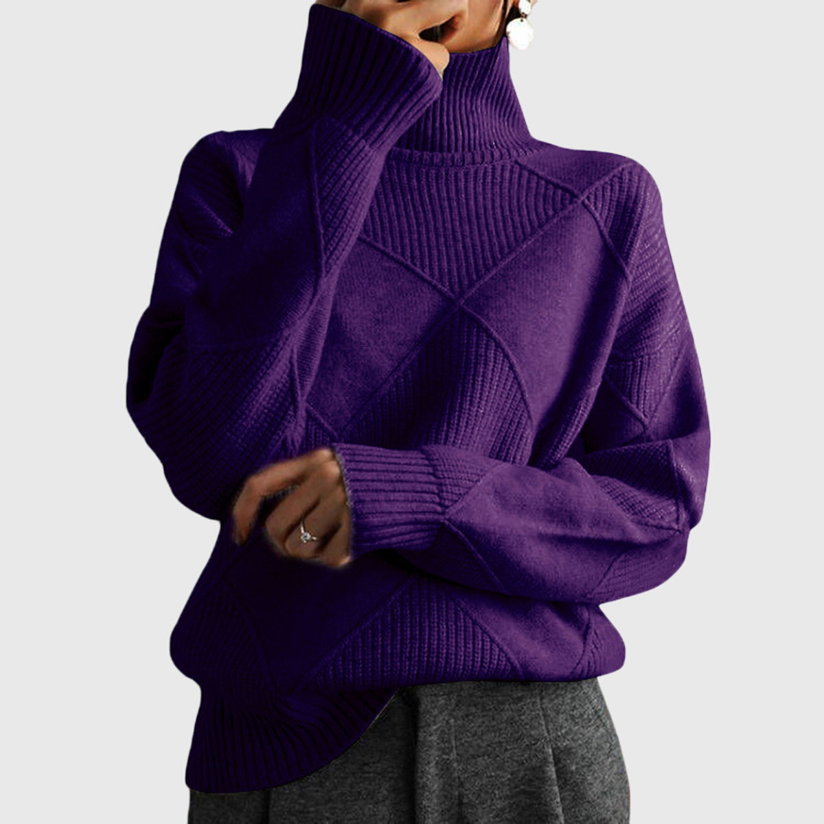 Aaliyah – Chunky Ribbed Turtleneck Sweater