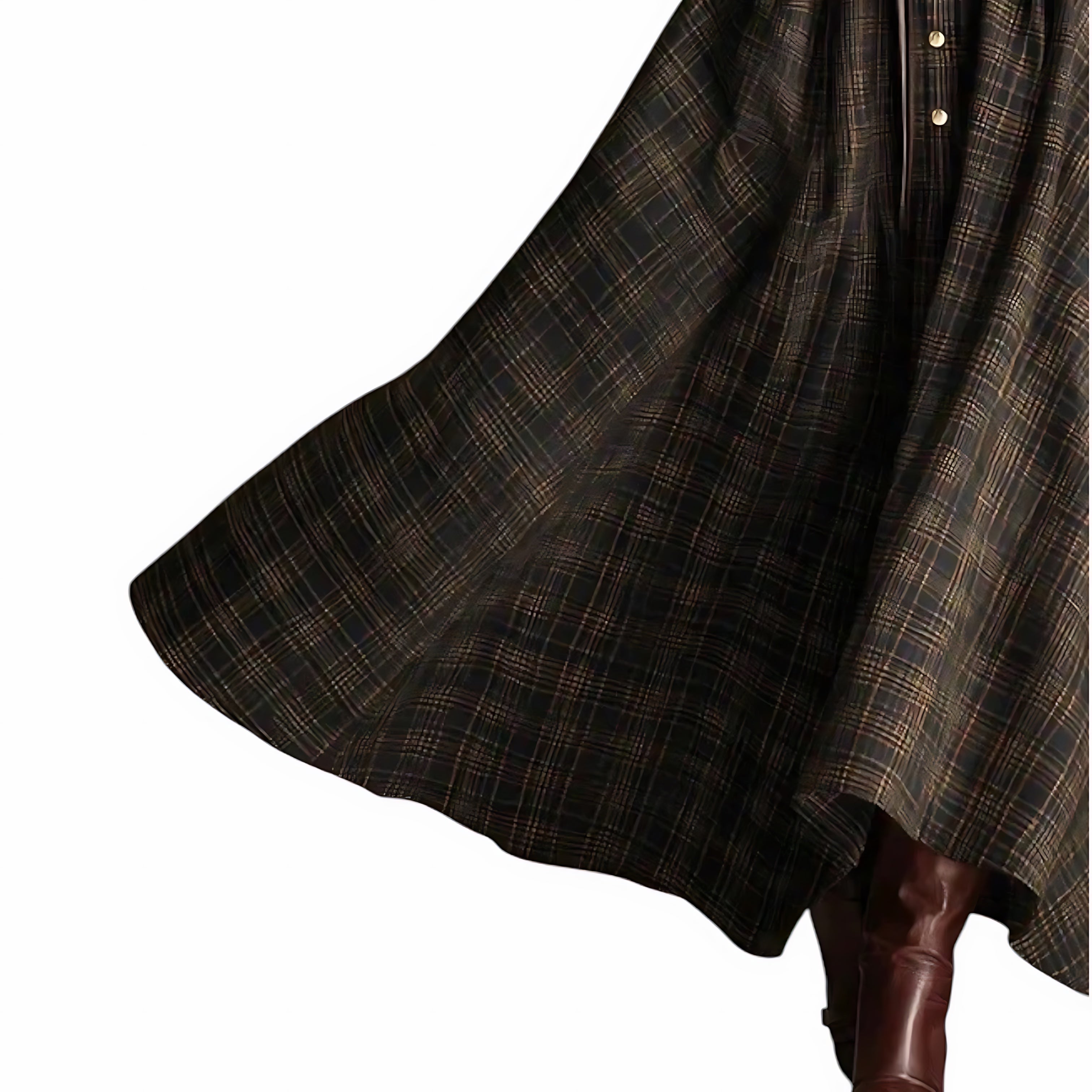 Bailey – Polka Dot High Neck Long Sleeve Maxi Dress