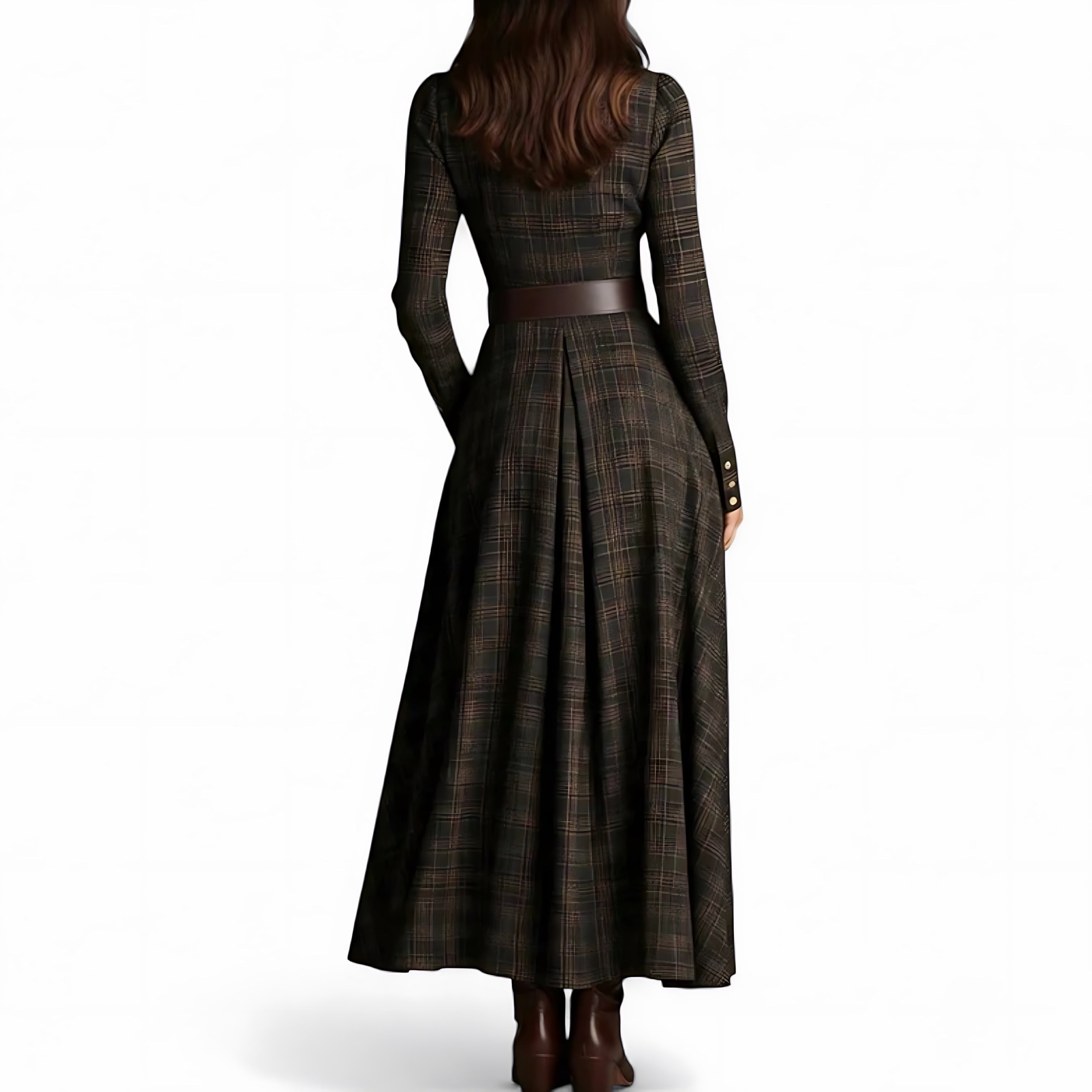 Bailey – Polka Dot High Neck Long Sleeve Maxi Dress