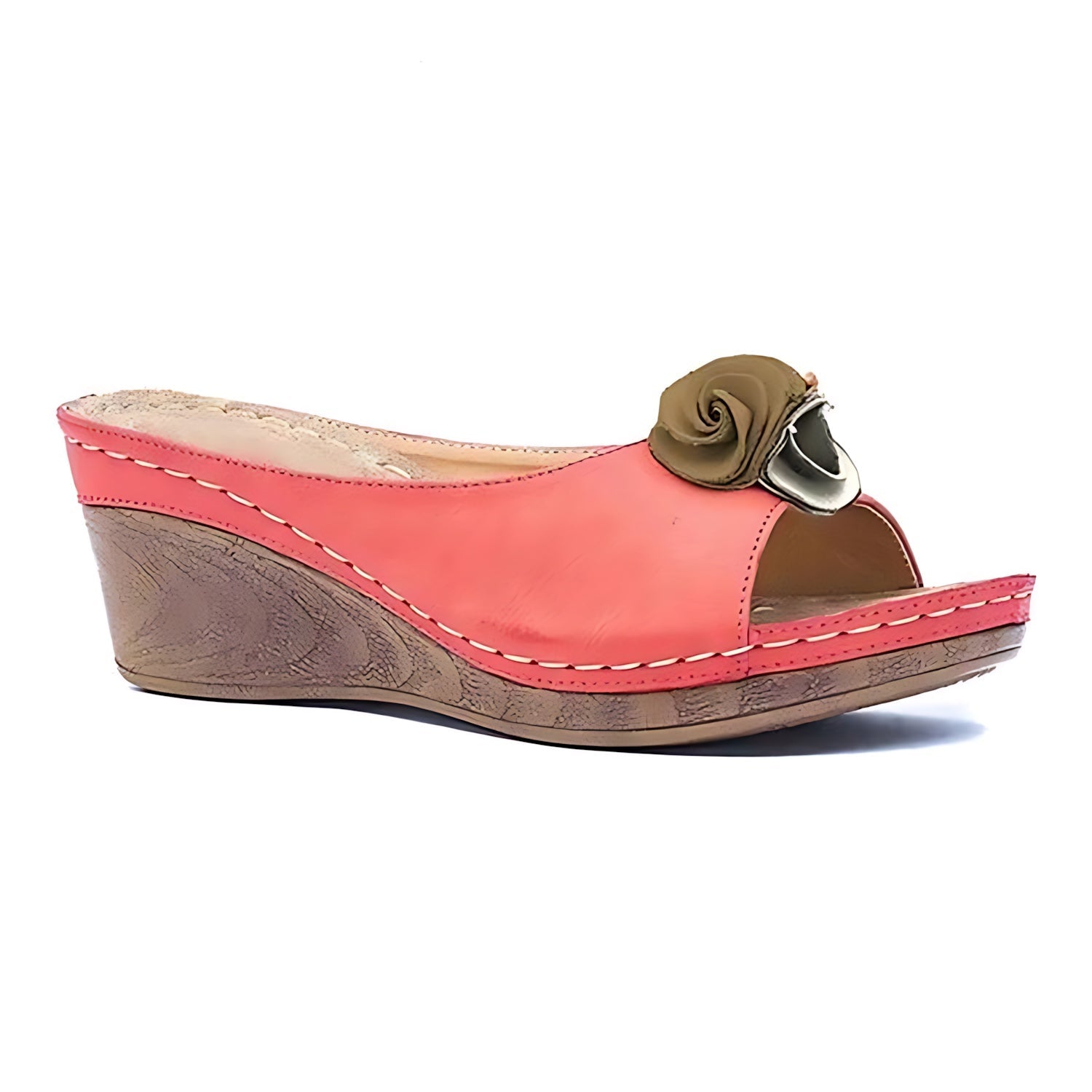 Bella – Floral Wedge Mules
