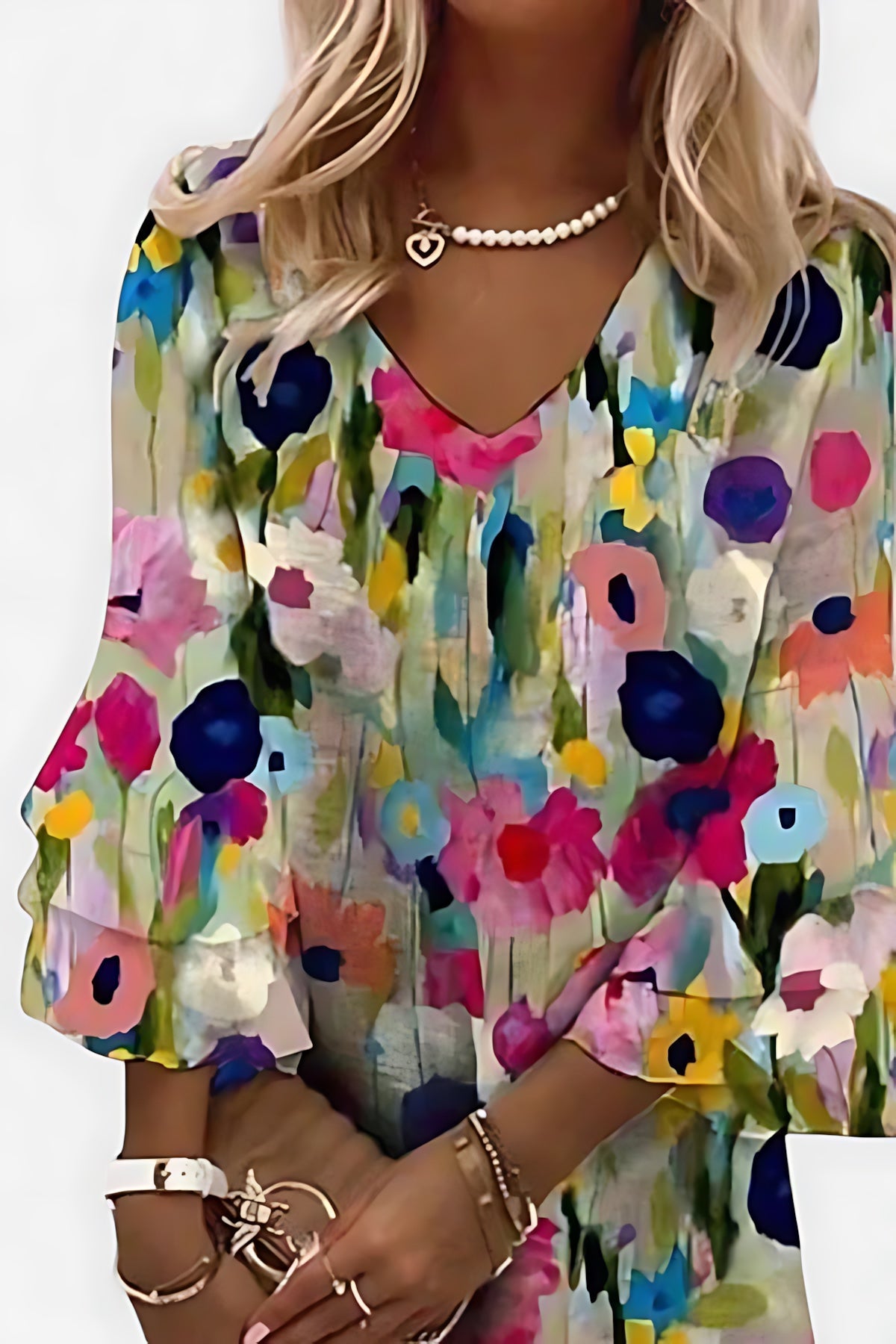 Bethany – Abstract Print Ruffle Sleeve Mini Dress