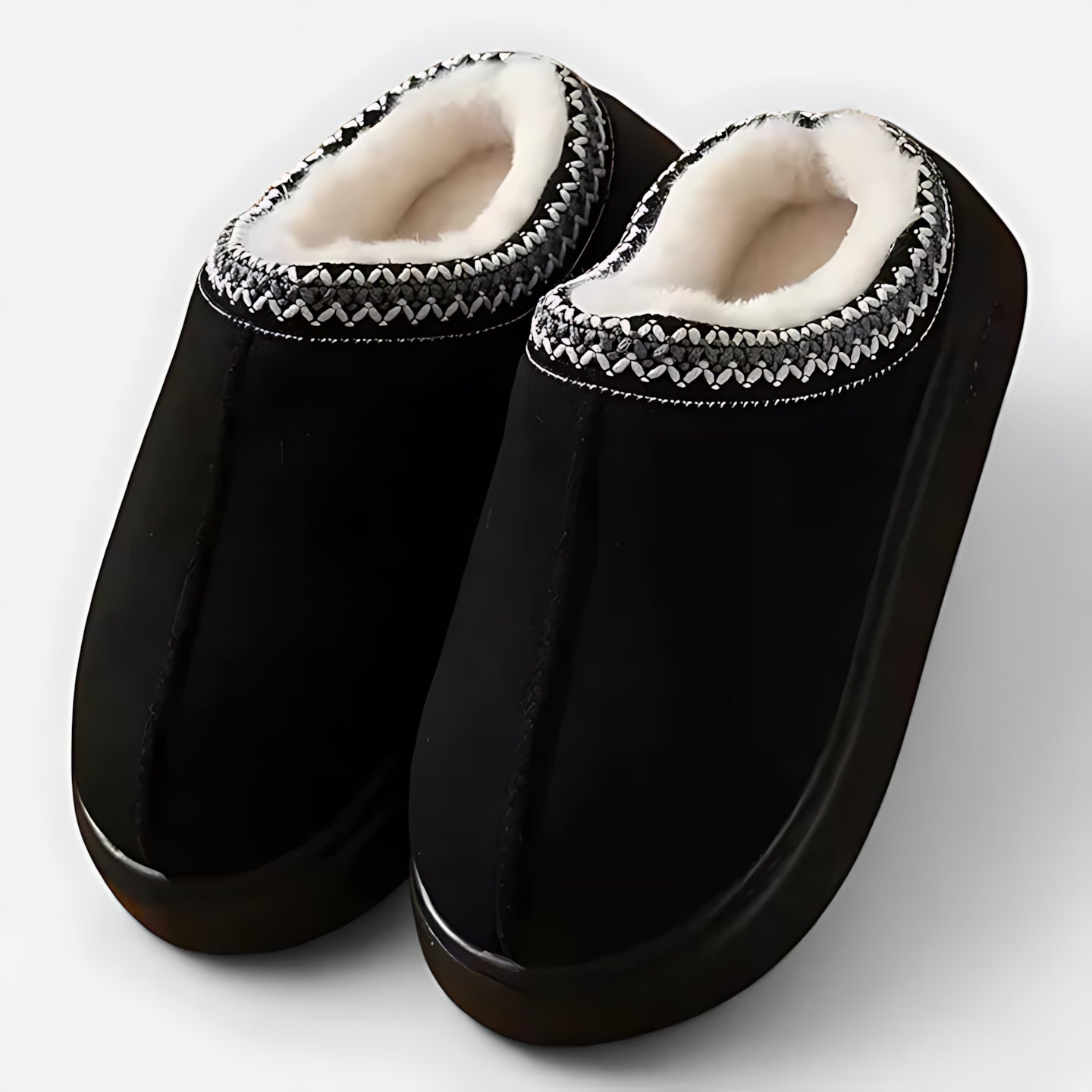 Bethany – Faux Fur Lined Suede Bootie Slippers