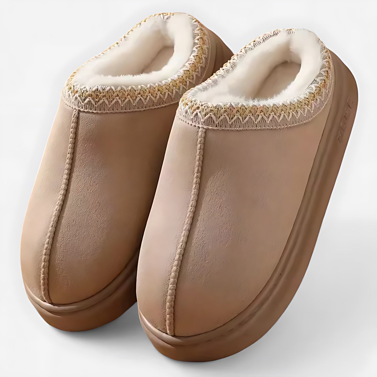 Bethany – Faux Fur Lined Suede Bootie Slippers
