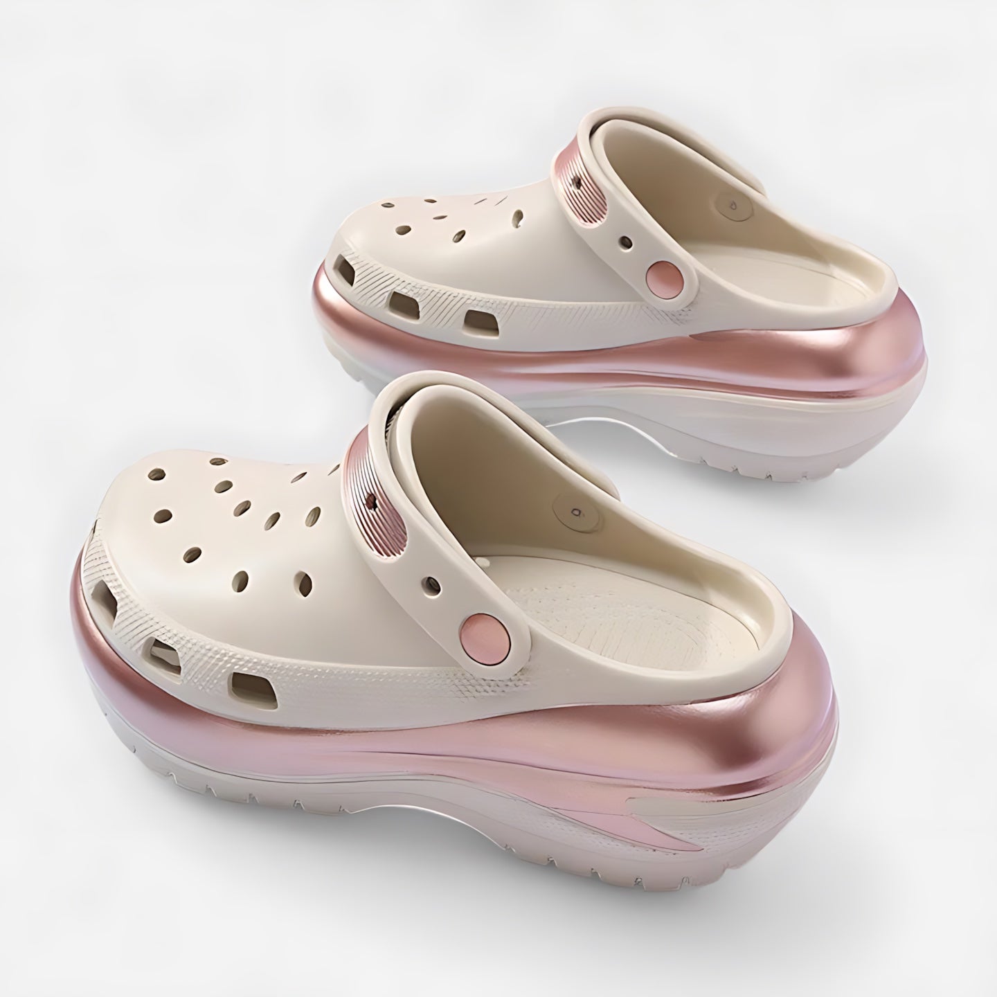 Bethany – Studded Perforated Slingback Clogs