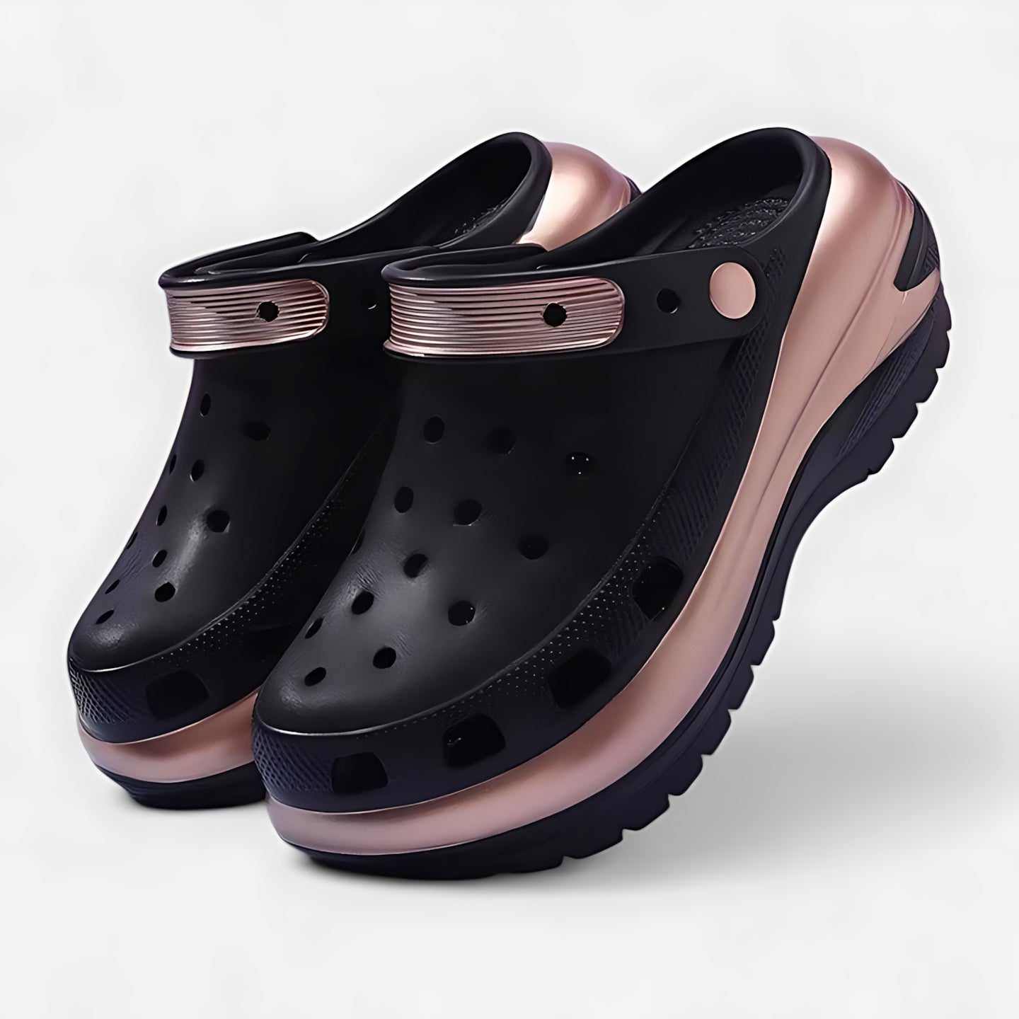 Bethany – Studded Perforated Slingback Clogs