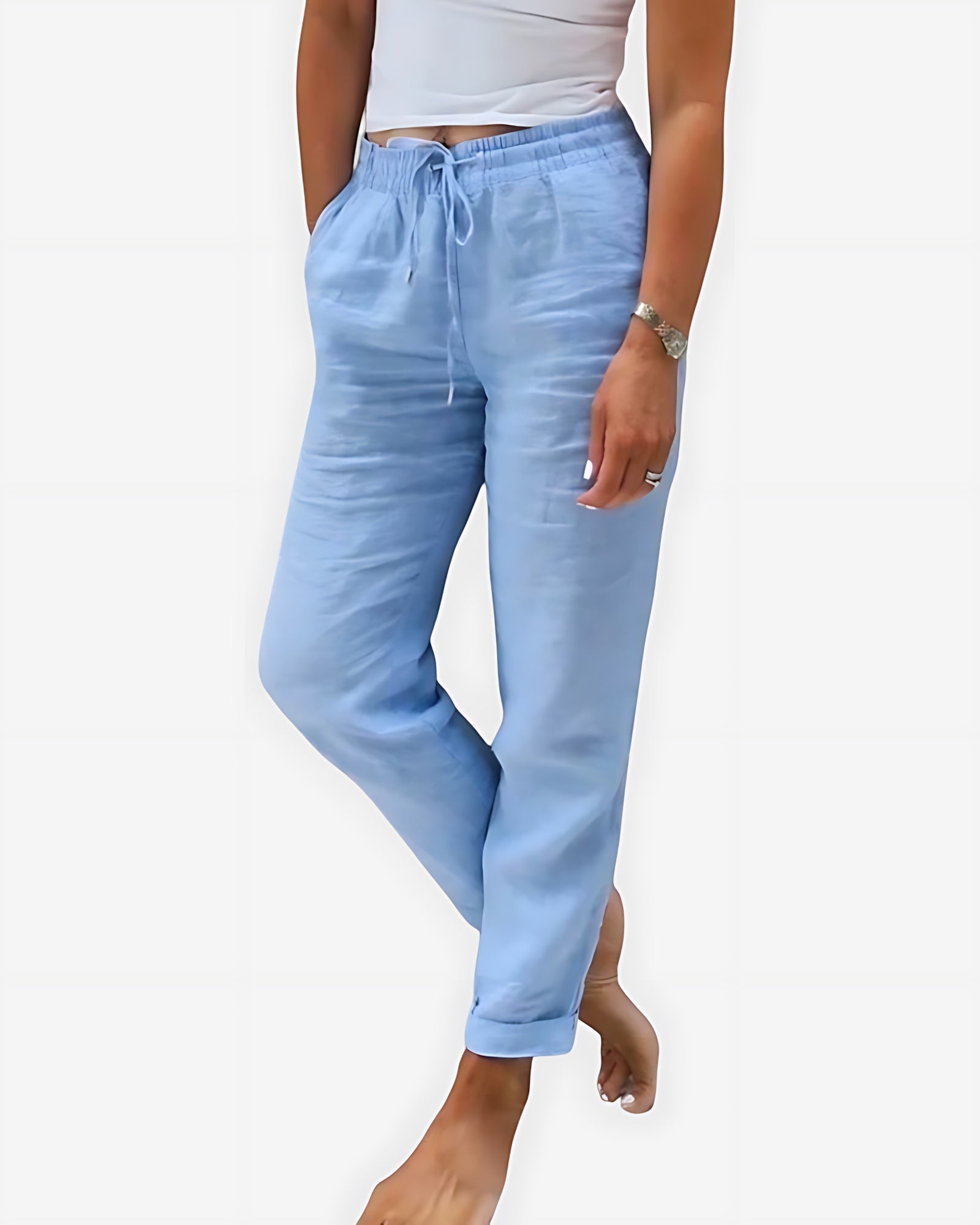 Bianca – Pleated Cropped Tapered Pants