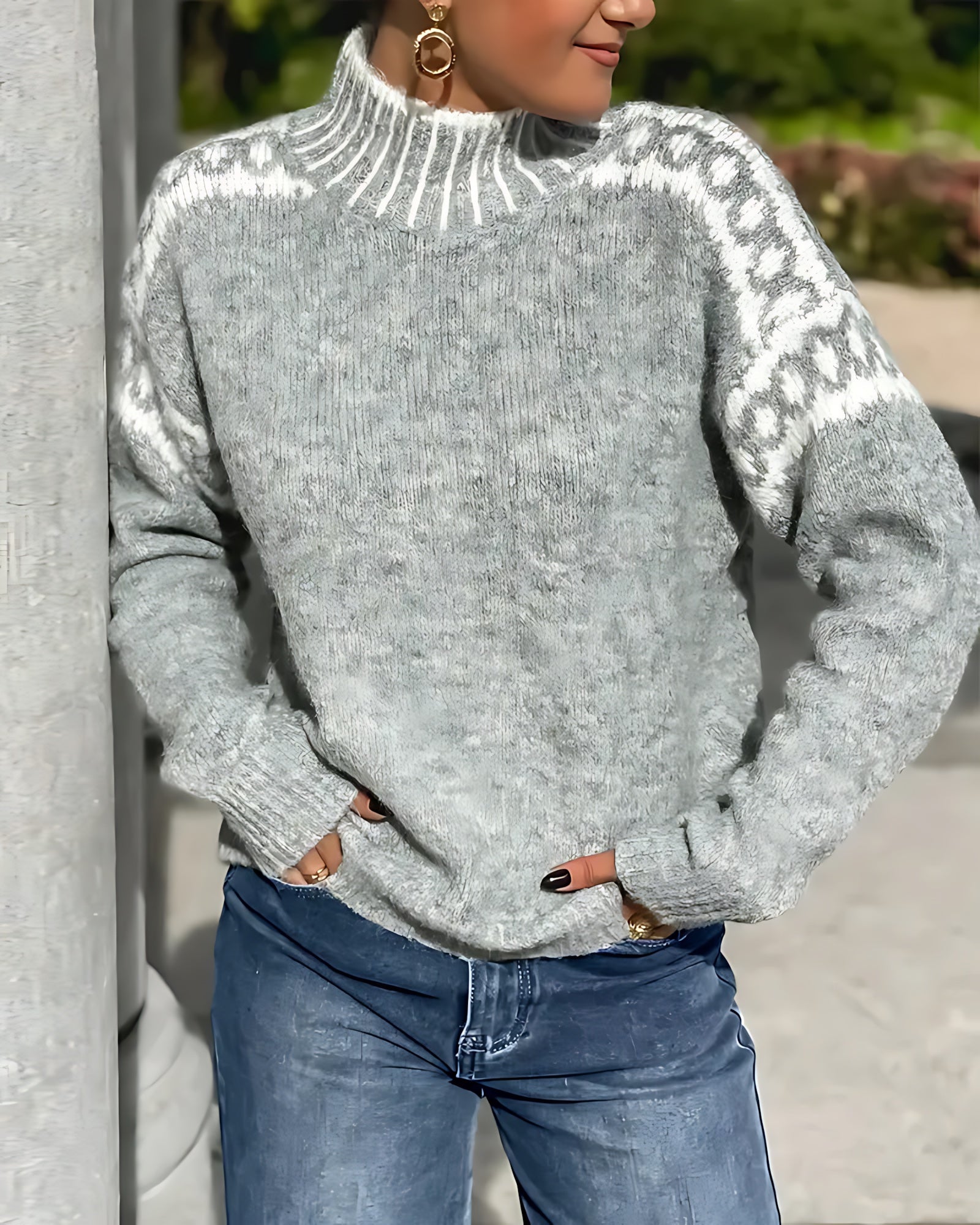 Blakely – Fair Isle Turtleneck Knit Sweater
