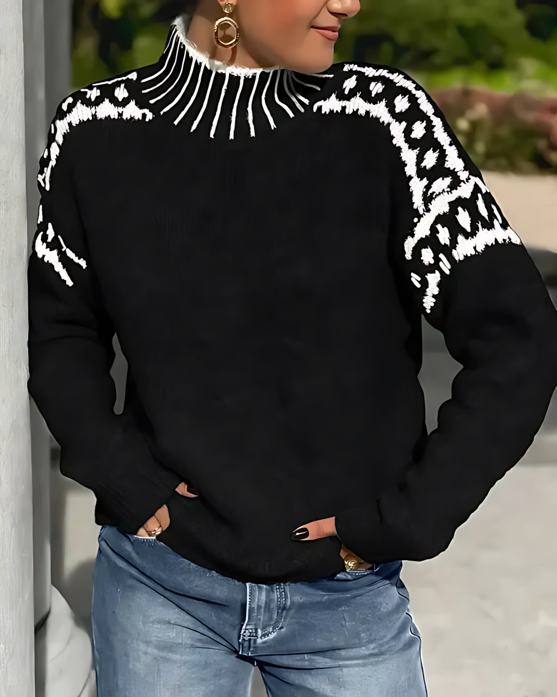 Blakely – Fair Isle Turtleneck Knit Sweater