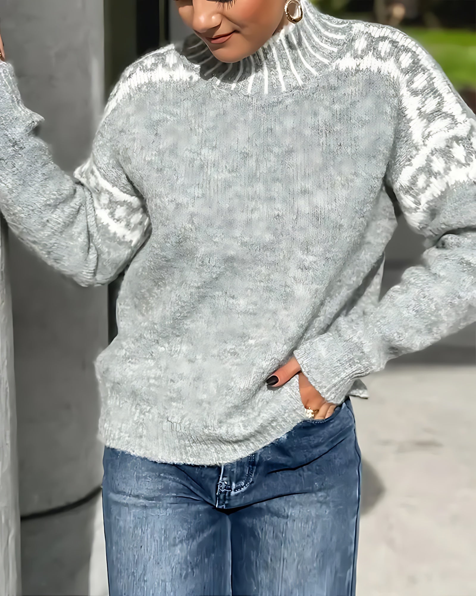 Blakely – Fair Isle Turtleneck Knit Sweater