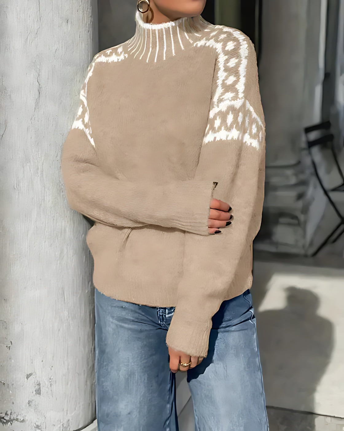 Blakely – Fair Isle Turtleneck Knit Sweater