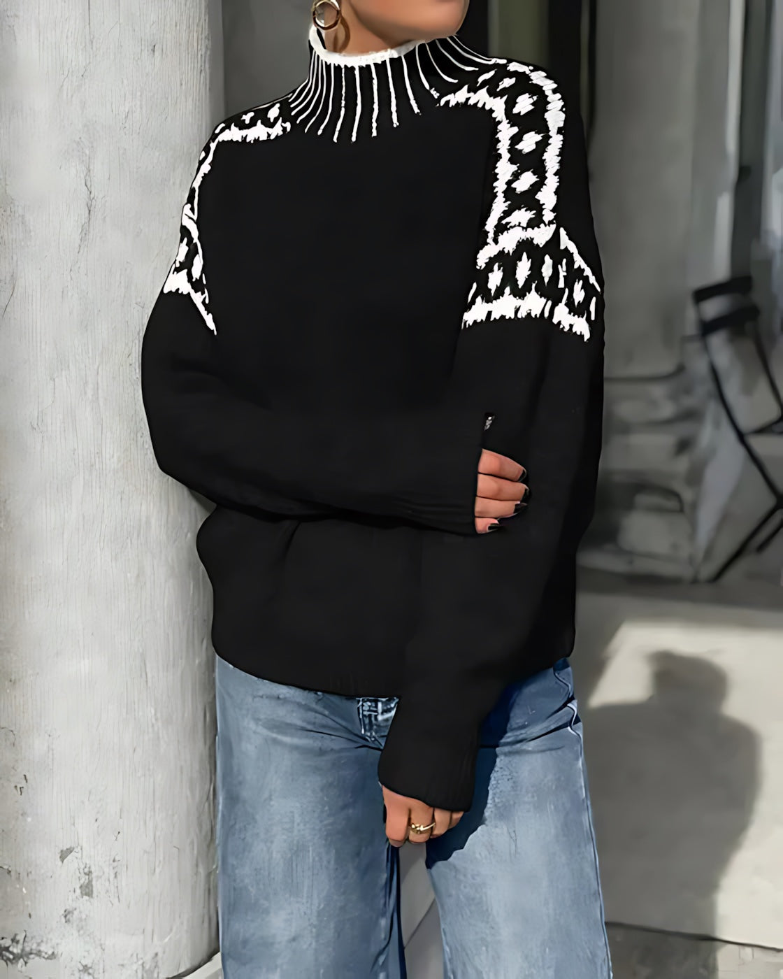 Blakely – Fair Isle Turtleneck Knit Sweater