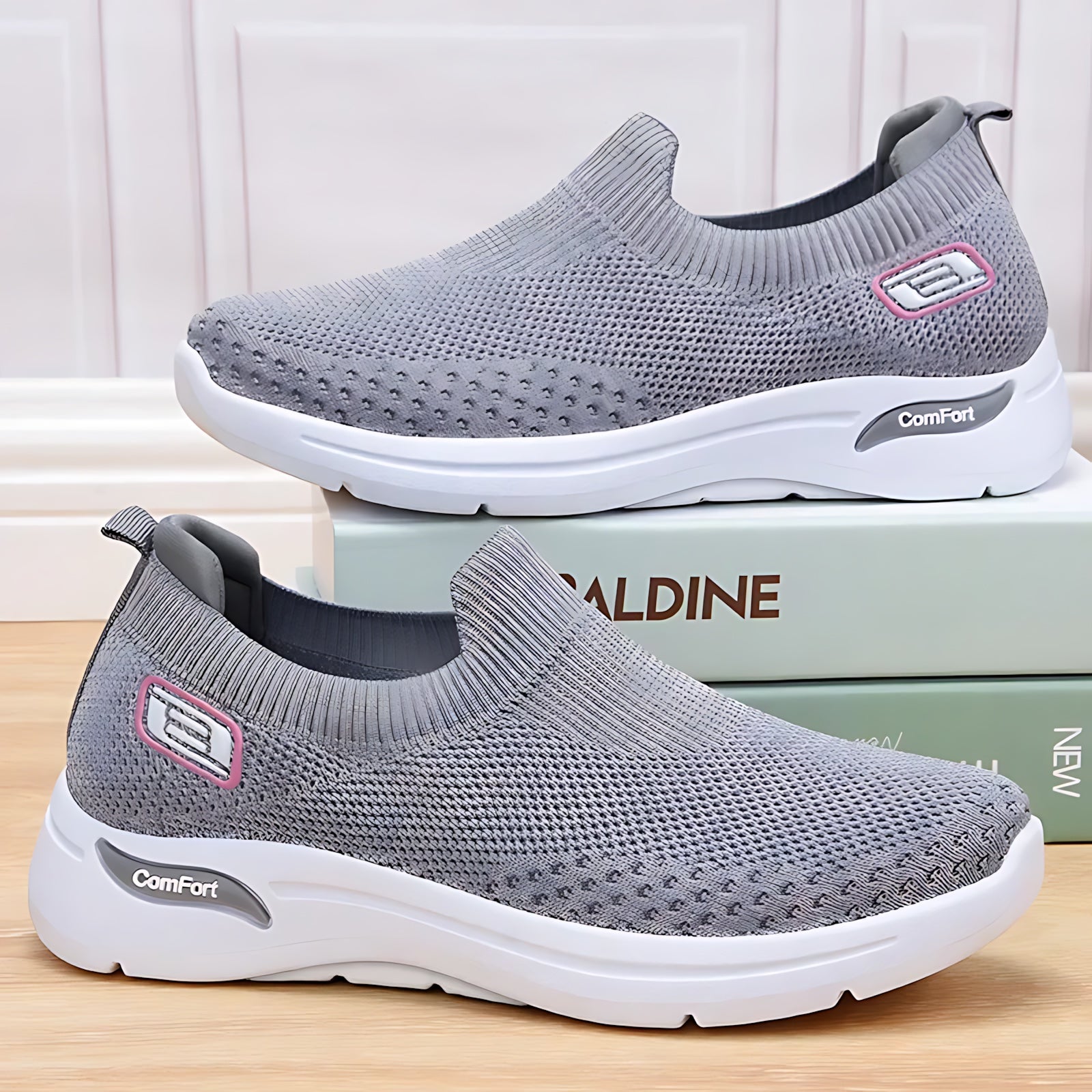 Brianna – Knit Sock Slip On Walking Sneakers