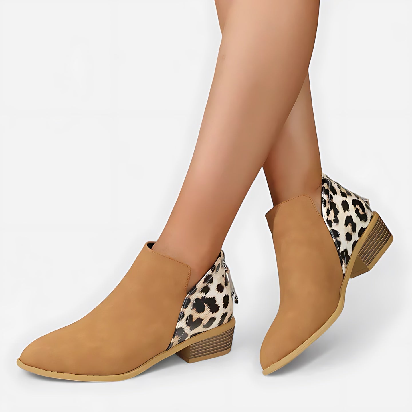 Brianna – Leopard Print Chelsea Ankle Boots