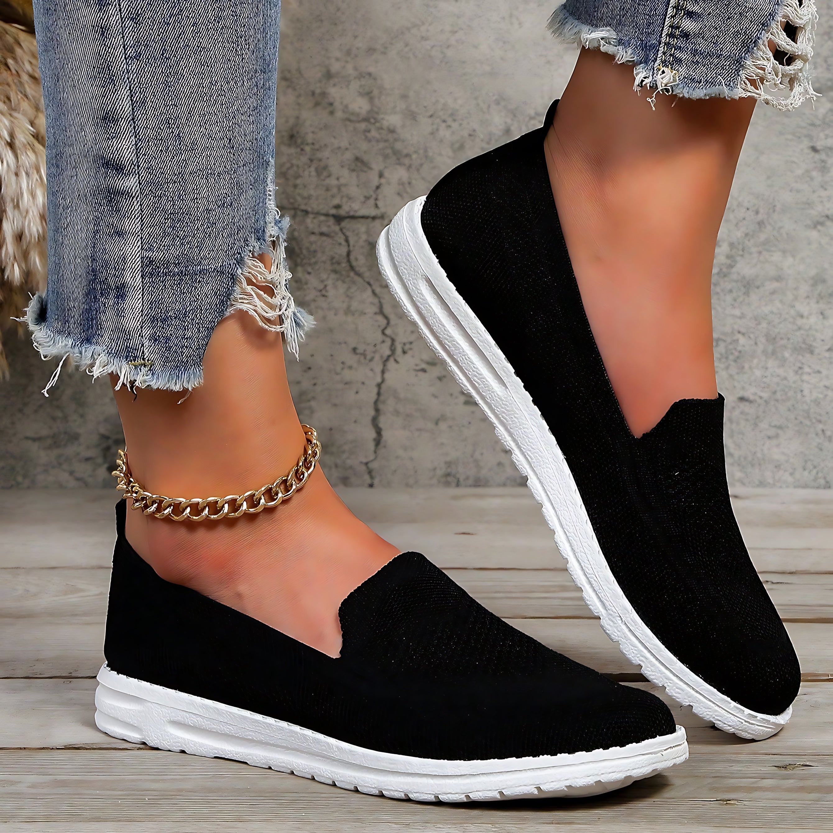 Brielle – Knit Slip On Walking Sneakers