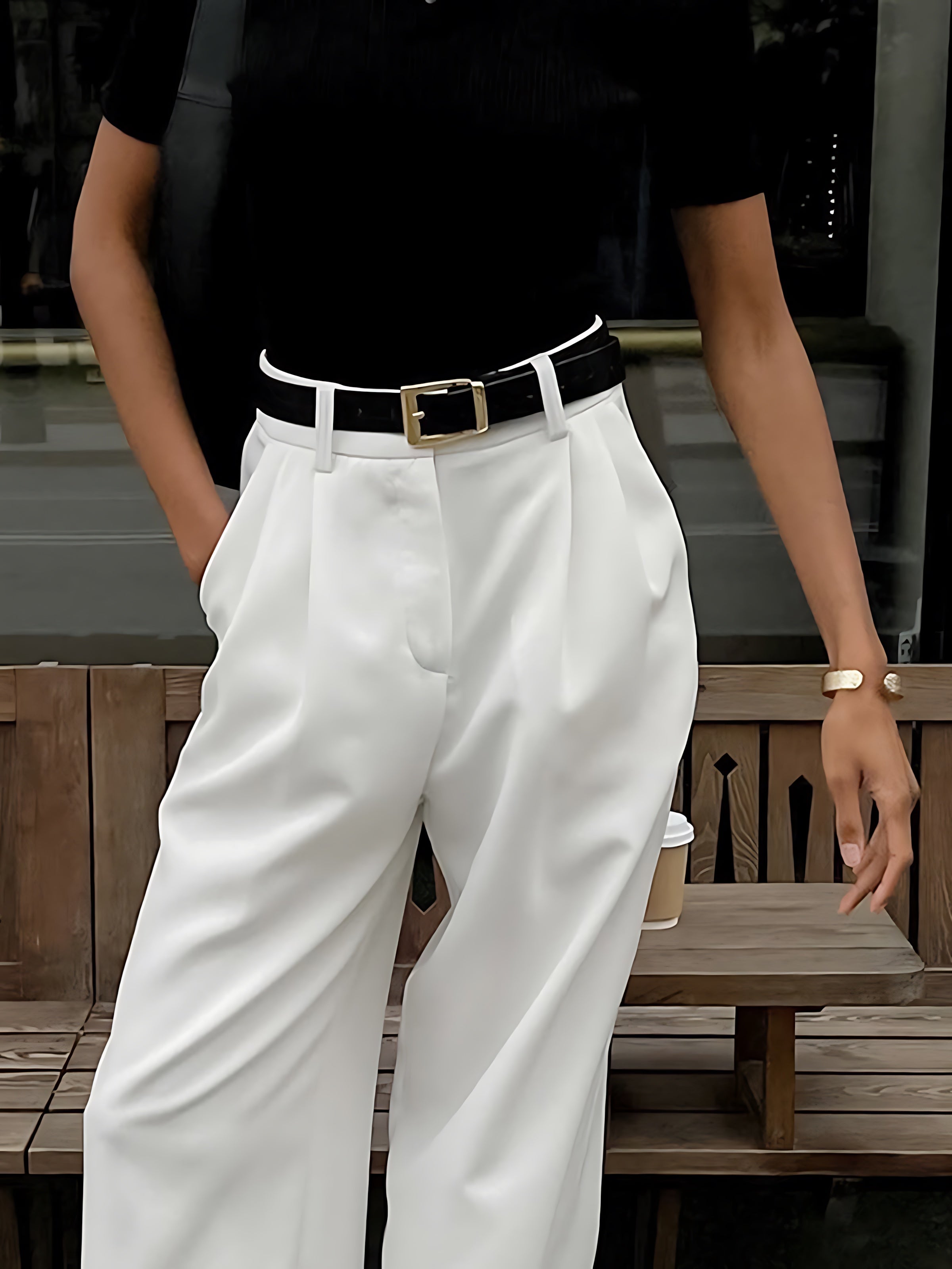 Brooke – High Waist Tailored Wide Leg Pants