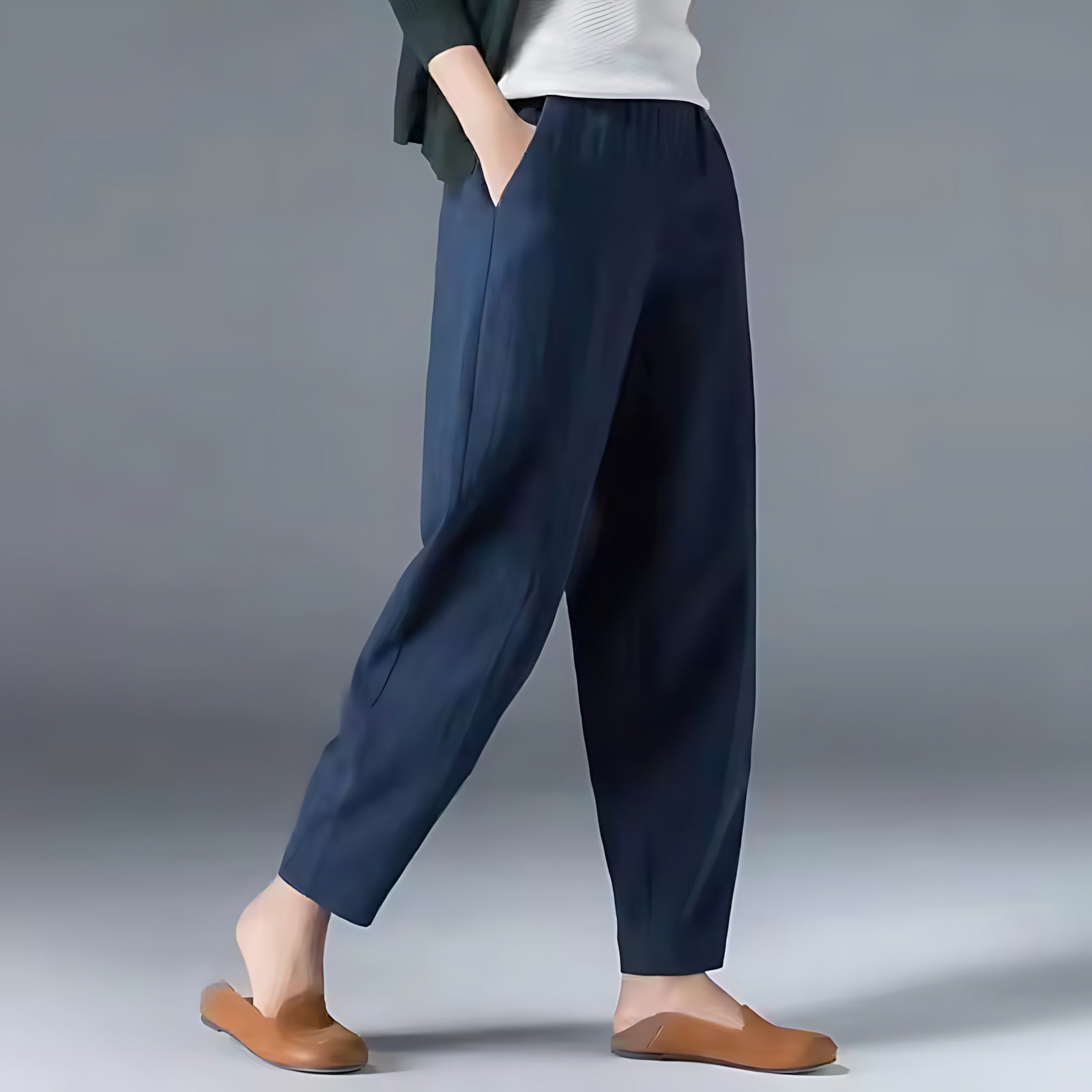Brooklyn – Cropped Barrel Leg Pants