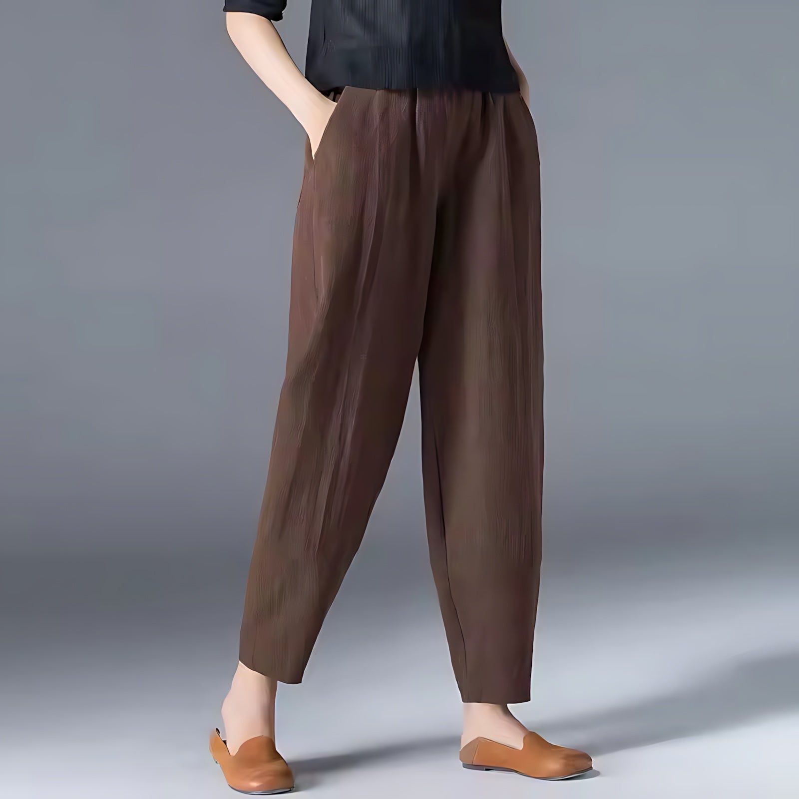 Brooklyn – Cropped Barrel Leg Pants
