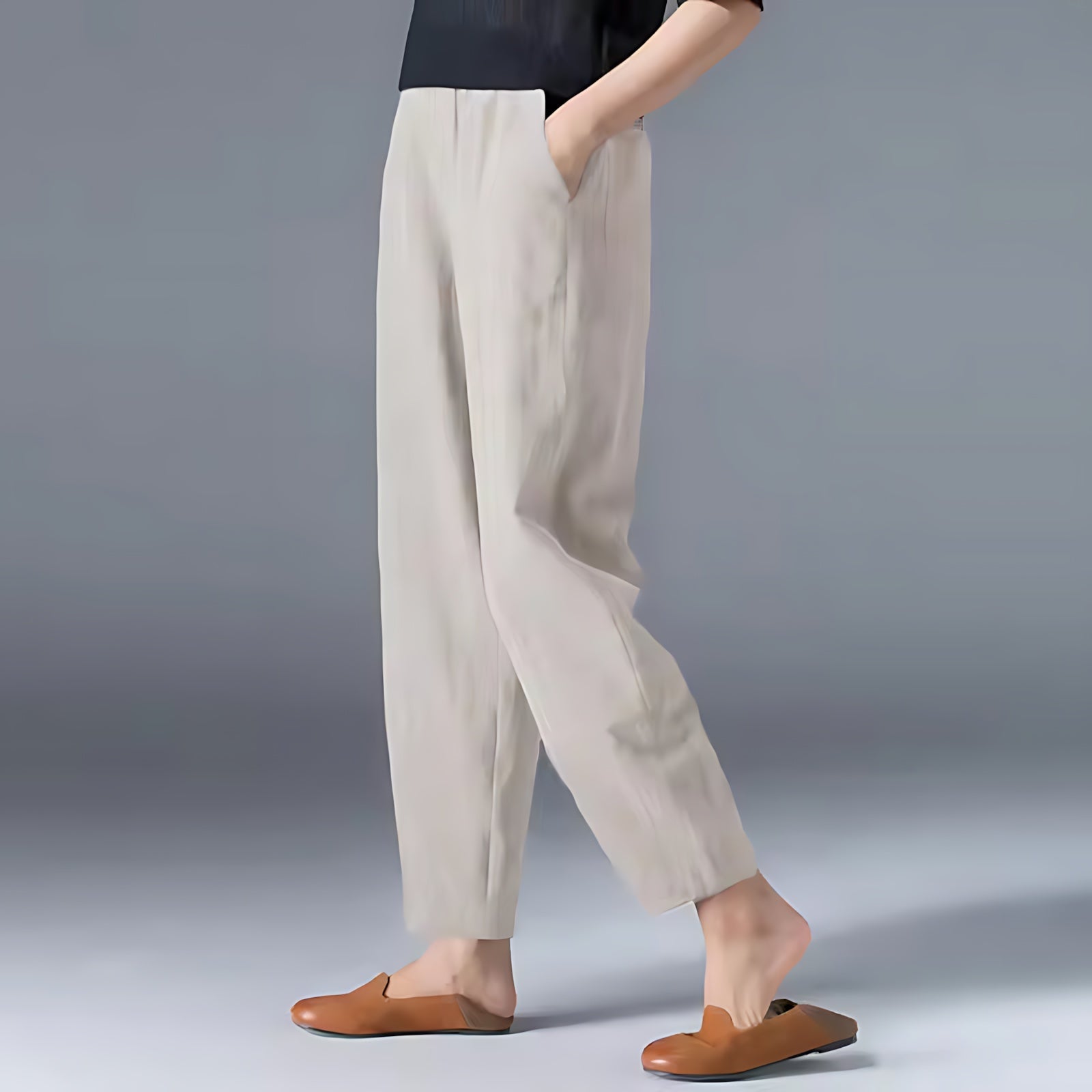 Brooklyn – Cropped Barrel Leg Pants