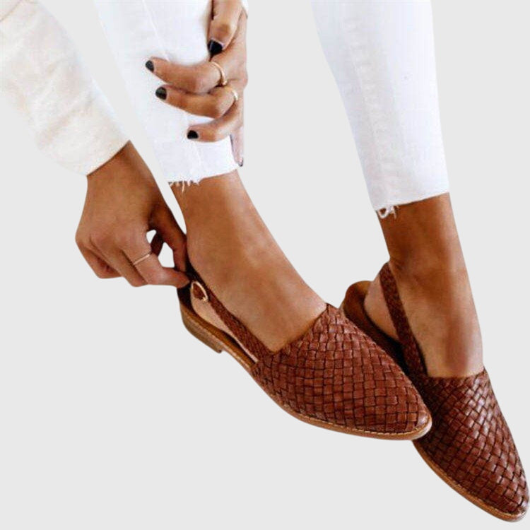 Daniela – Woven Pointed Toe Flats