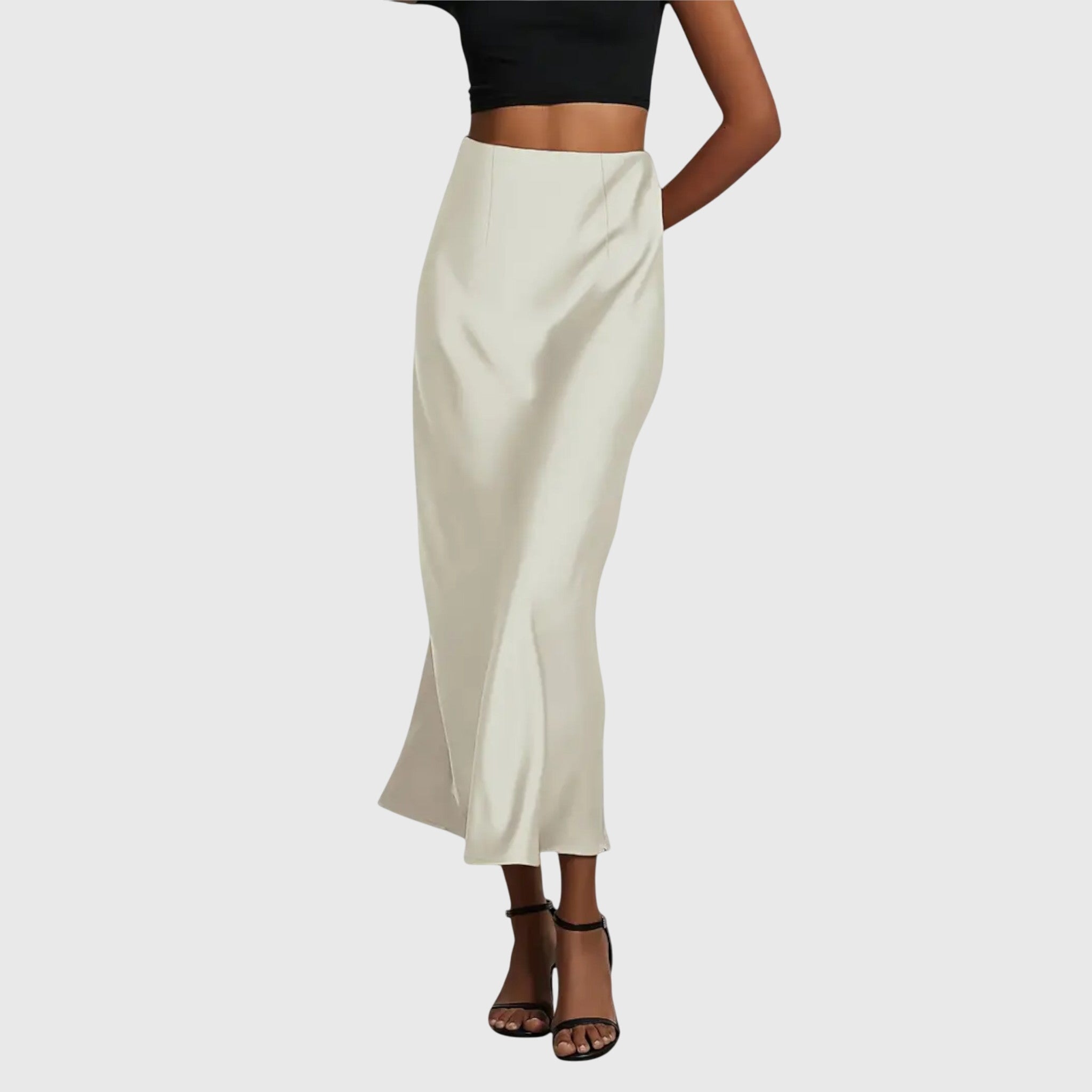 Brianna – Satin Slip Midi Skirt