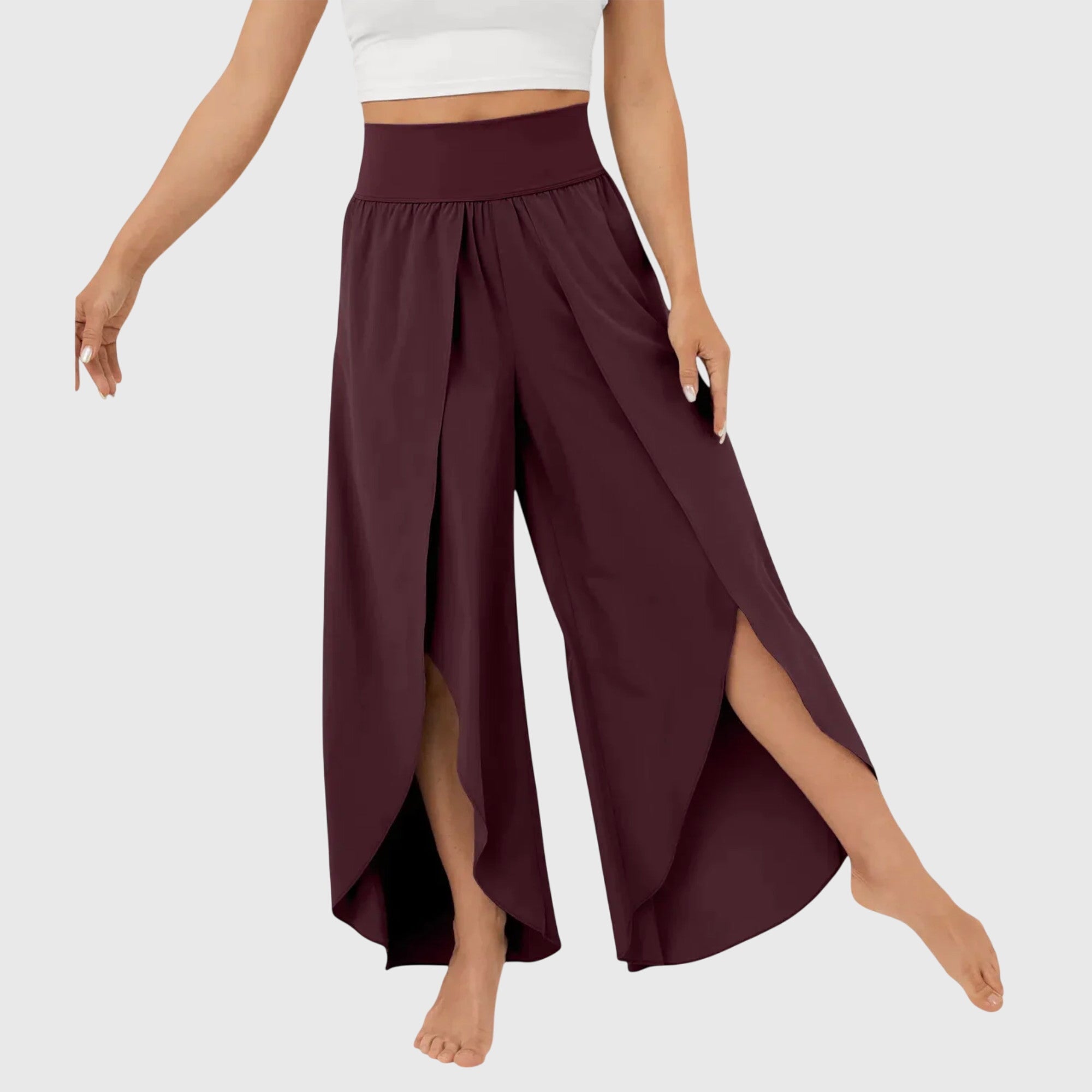 Veronica – Split Hem Wide Leg Palazzo Pants