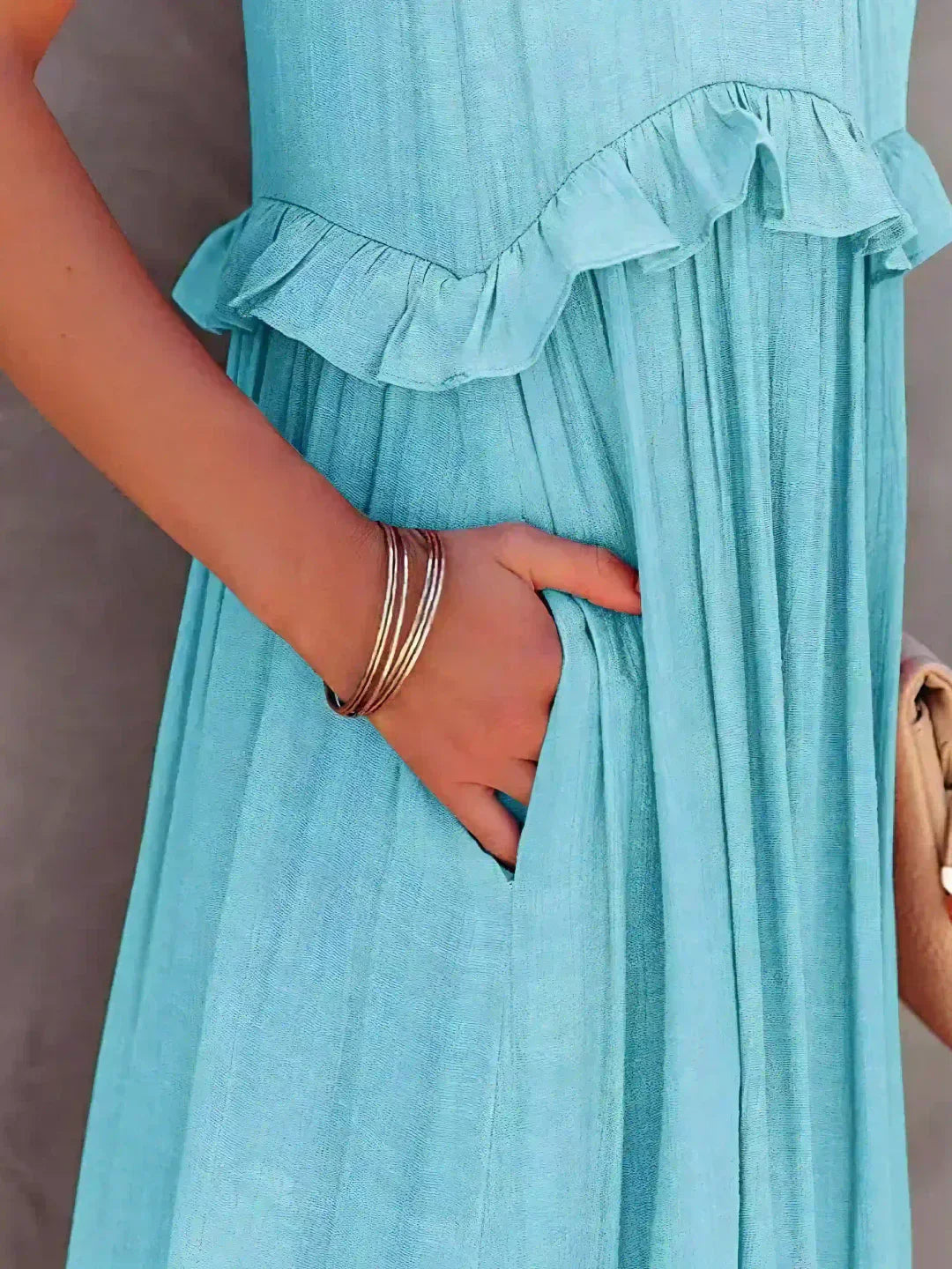 Clementine – High Neck Tiered Ruffle Summer Wedding Guest Maxi Dress