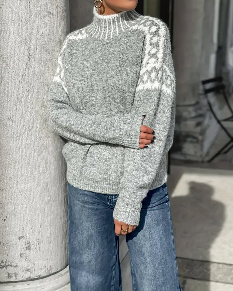 Blakely – Fair Isle Turtleneck Knit Sweater