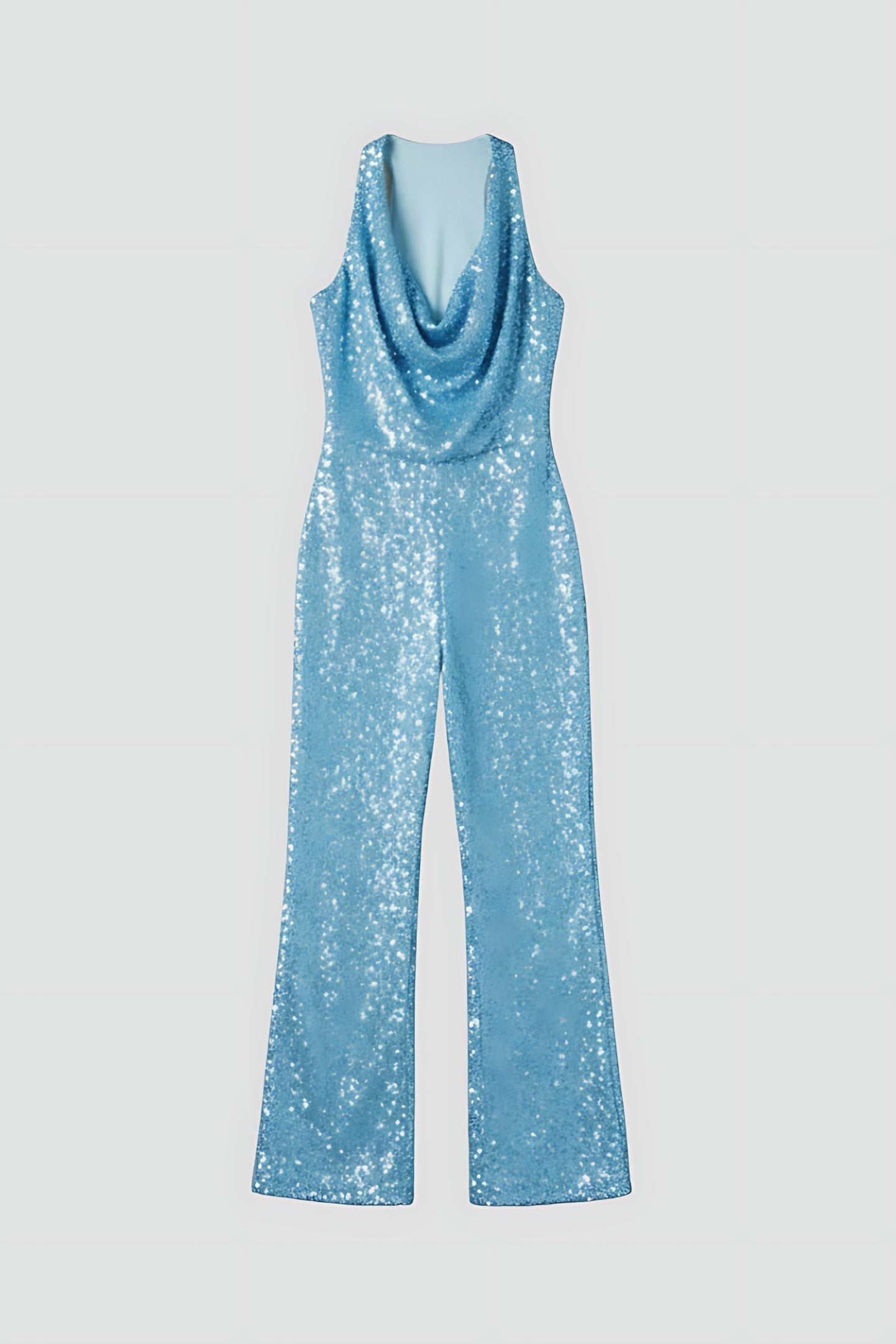 Caroline – Cowl Neck Halter Wide Leg Jumpsuit