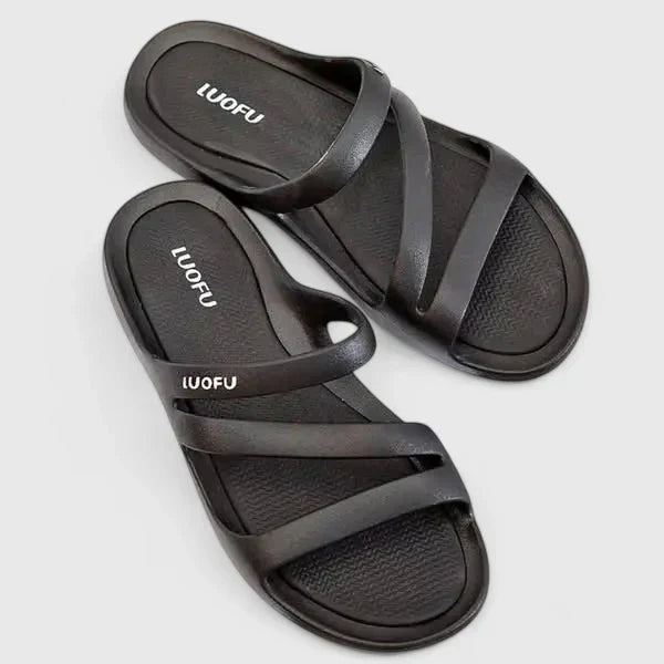 Ellie – Crisscross Strappy Flat Sandals