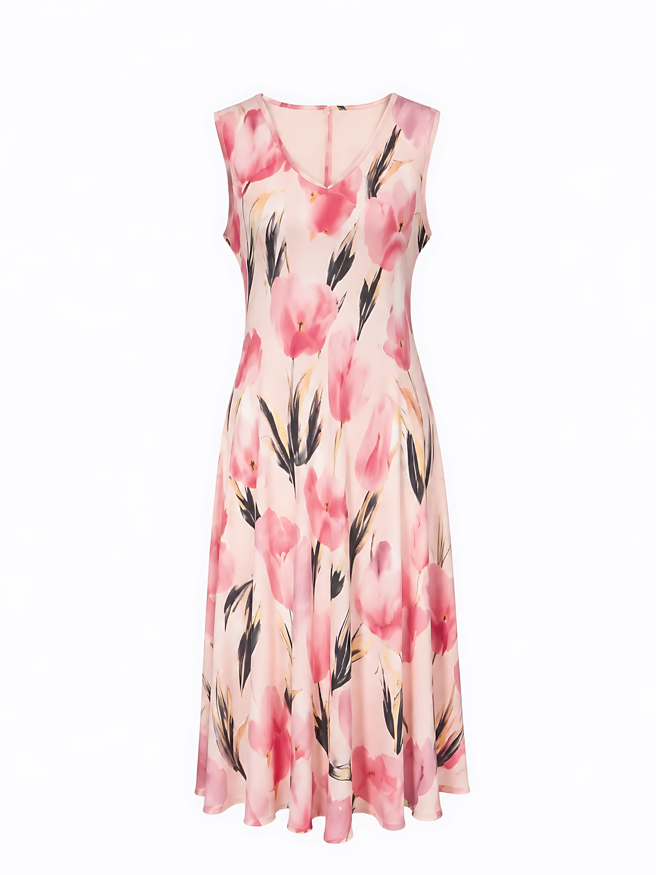 Catalina – Floral Midi Dress and Cropped Jacket Set