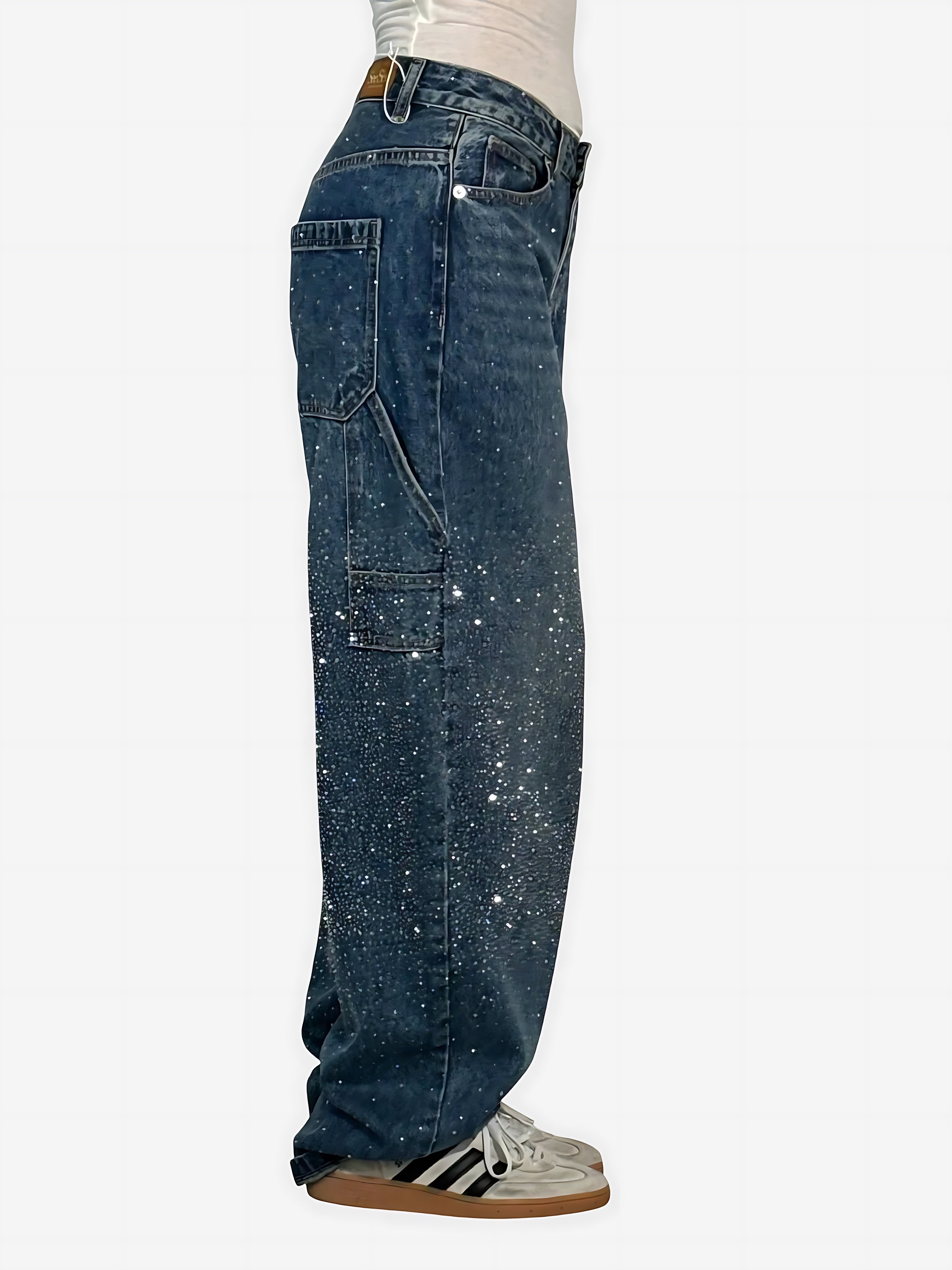 Catalina – Rhinestone Baggy Wide Leg Jeans