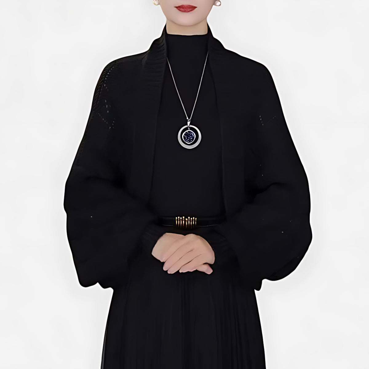 Catherine – Batwing Sleeve Open Front Knit Cardigan