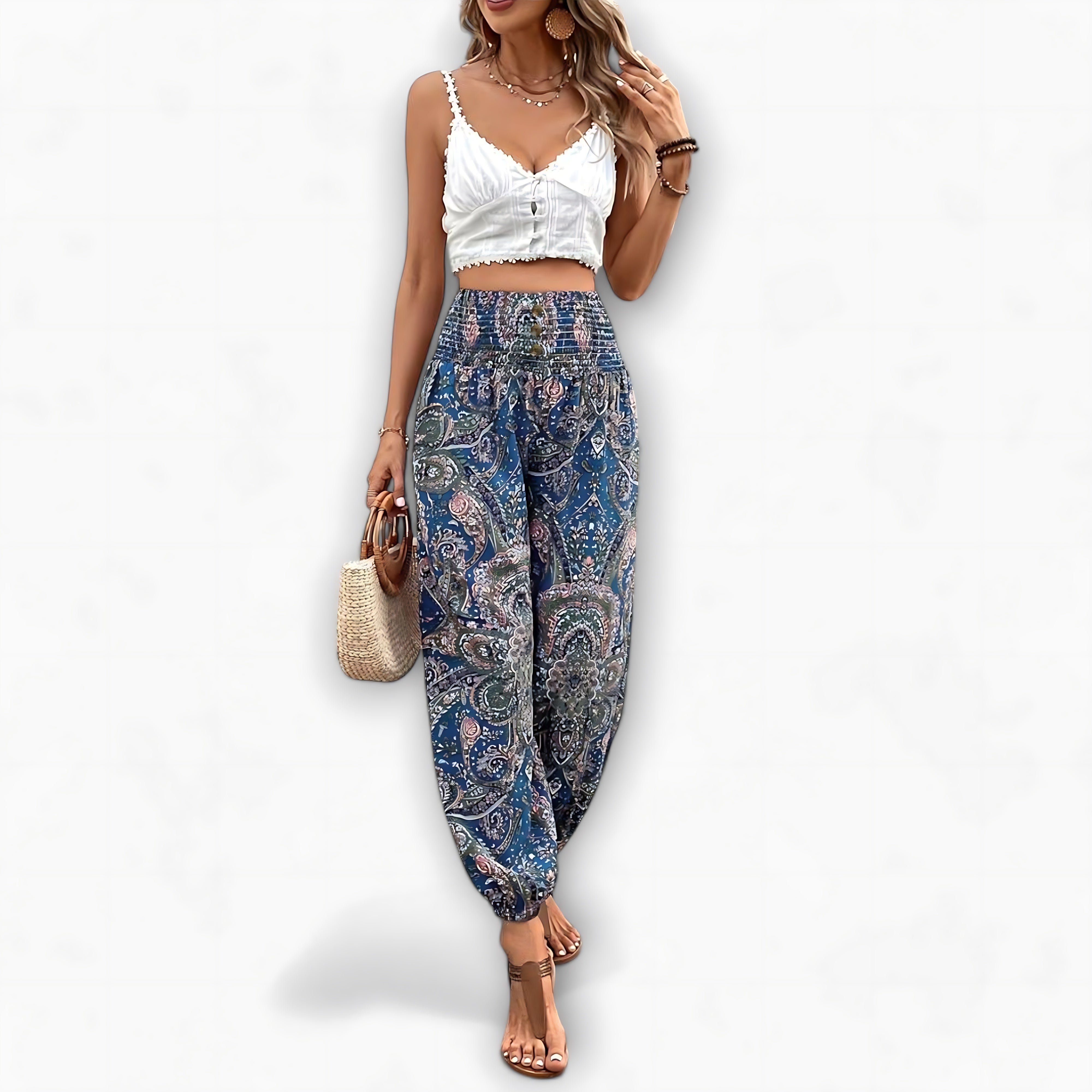 Catherine – Boho Print Harem Pants