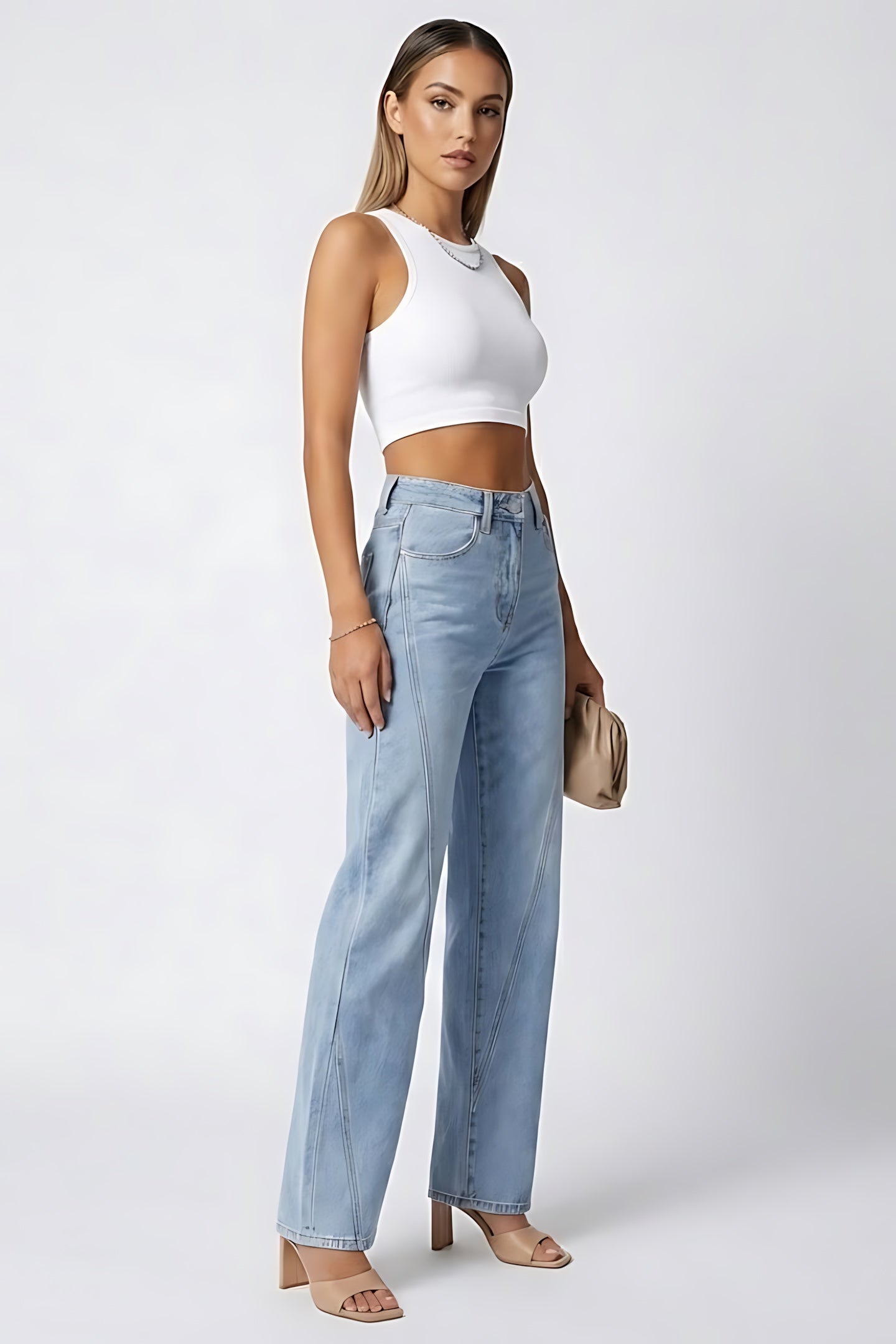 Cecilia – High Waist Straight Leg Jeans