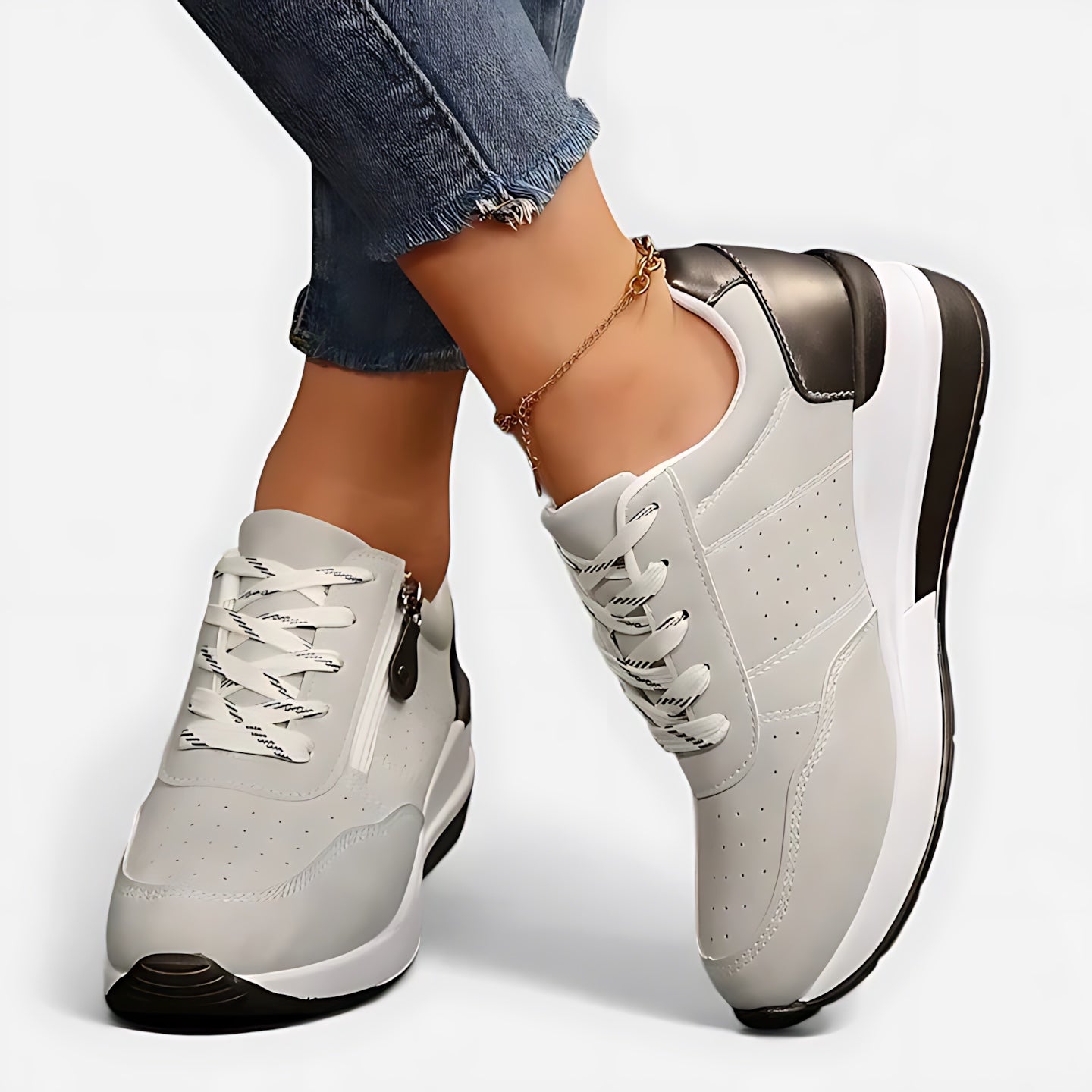 Cecilia – Suede Lace Up Platform Sneakers