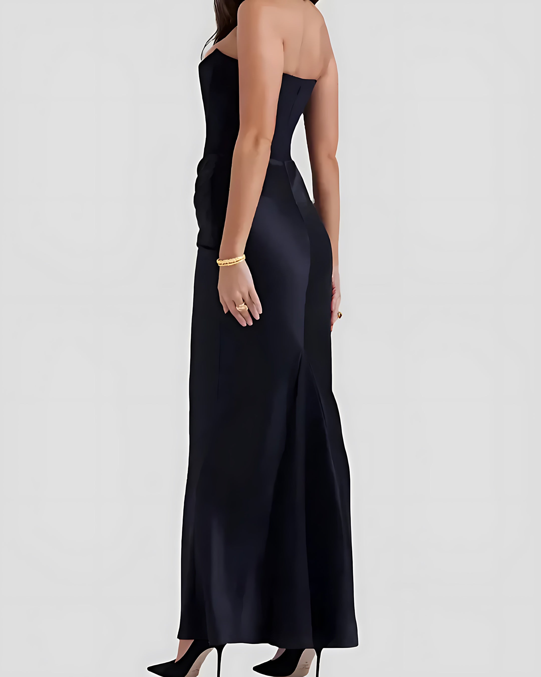 Charlie – Strapless Draped Wedding Guest Maxi Dress