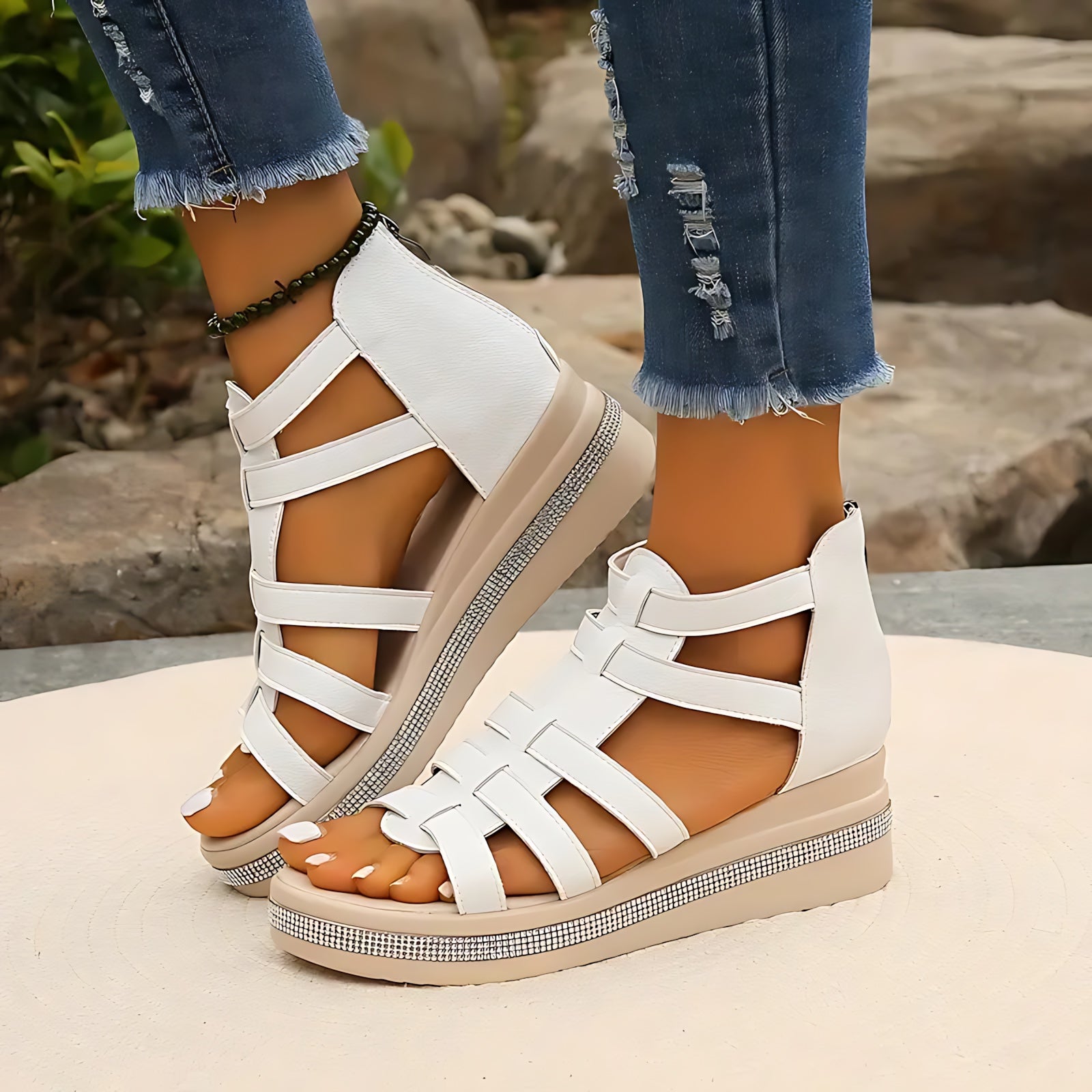 Charlotte – Strappy Gladiator Flat Sandals