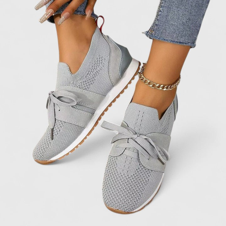 Elise – Stretch Knit Lace Up Sock Sneakers