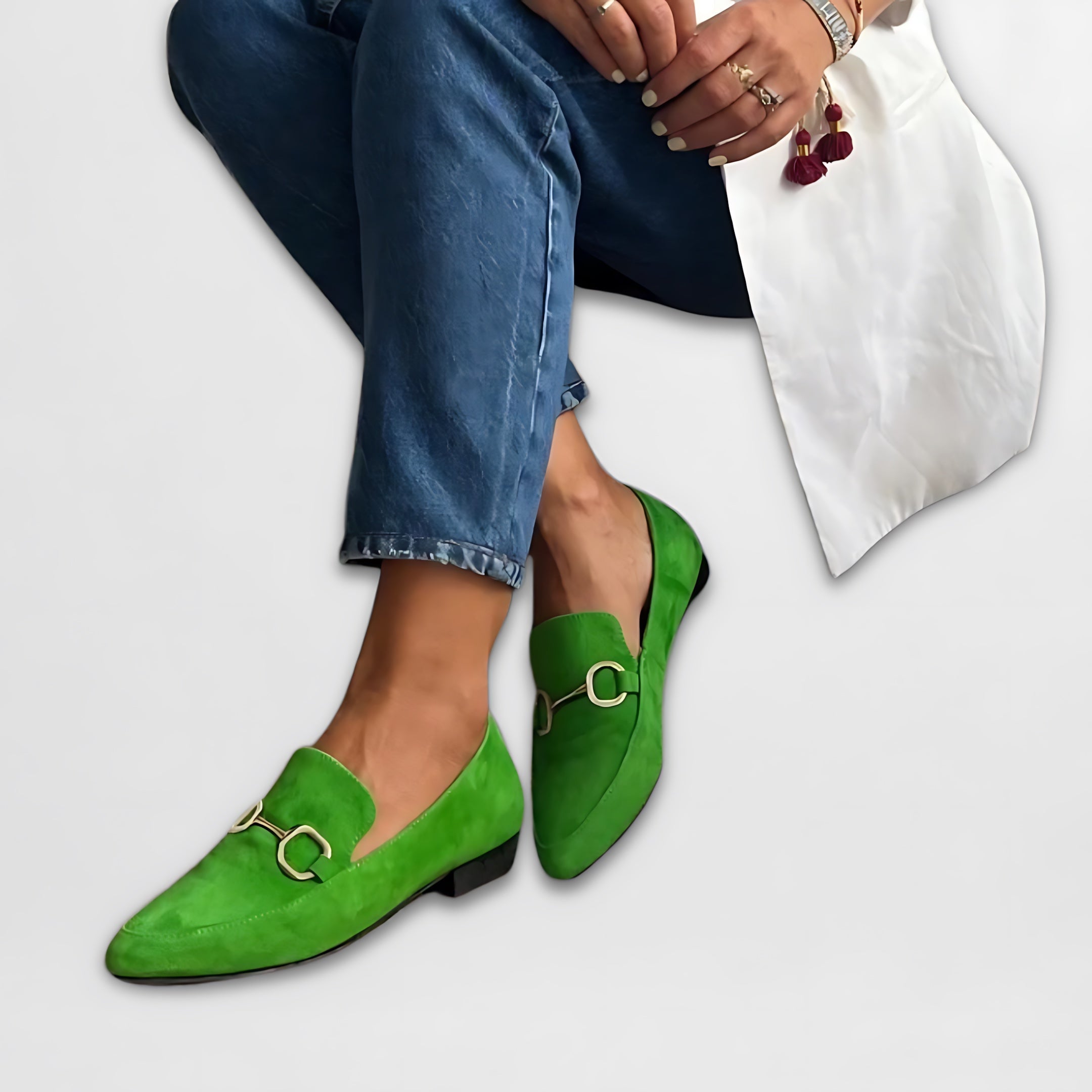 Chloe – Suede Horsebit Slip On Loafers