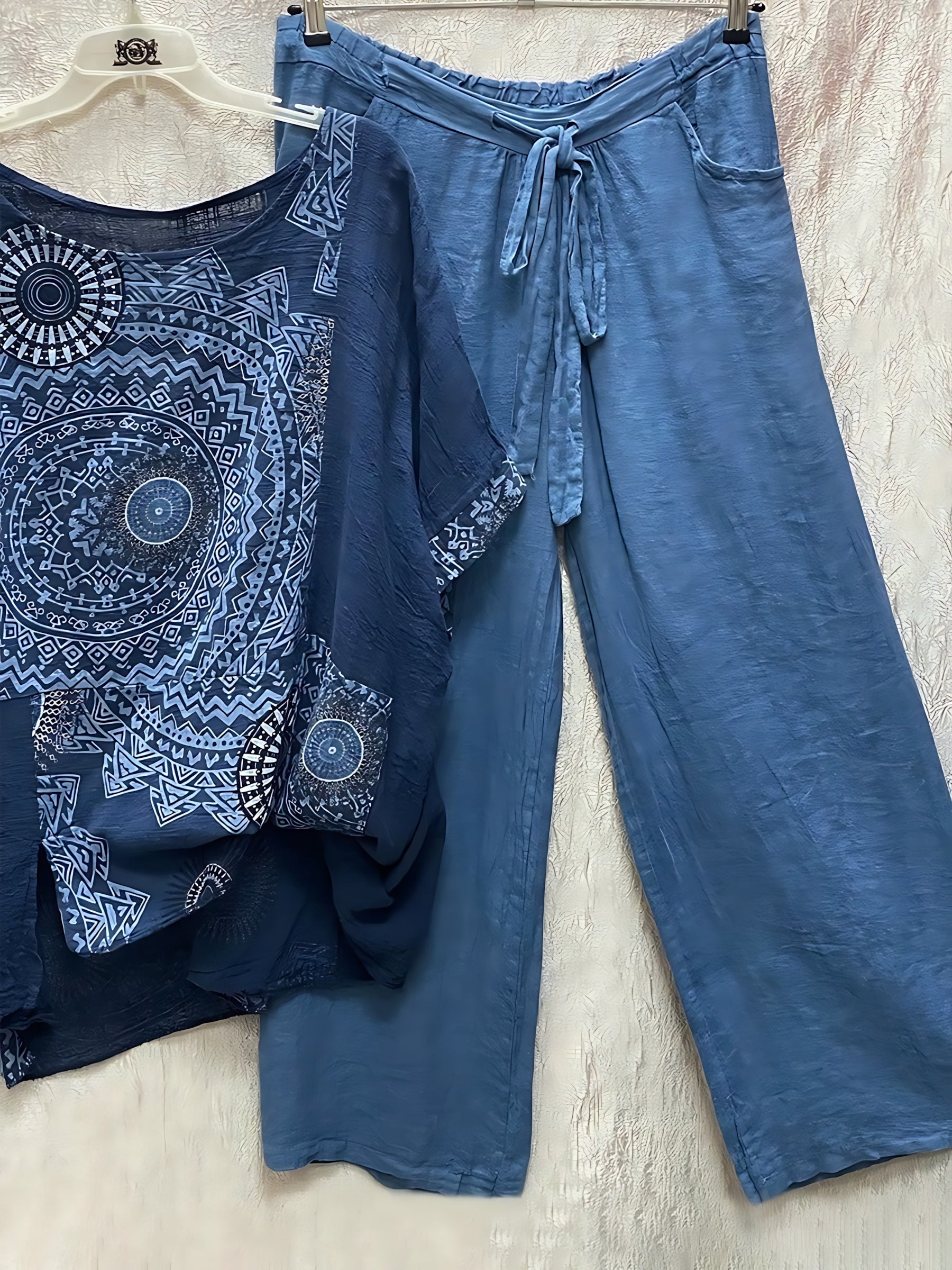 Claire – Paisley Print Top and Wide Leg Pants Co-ord