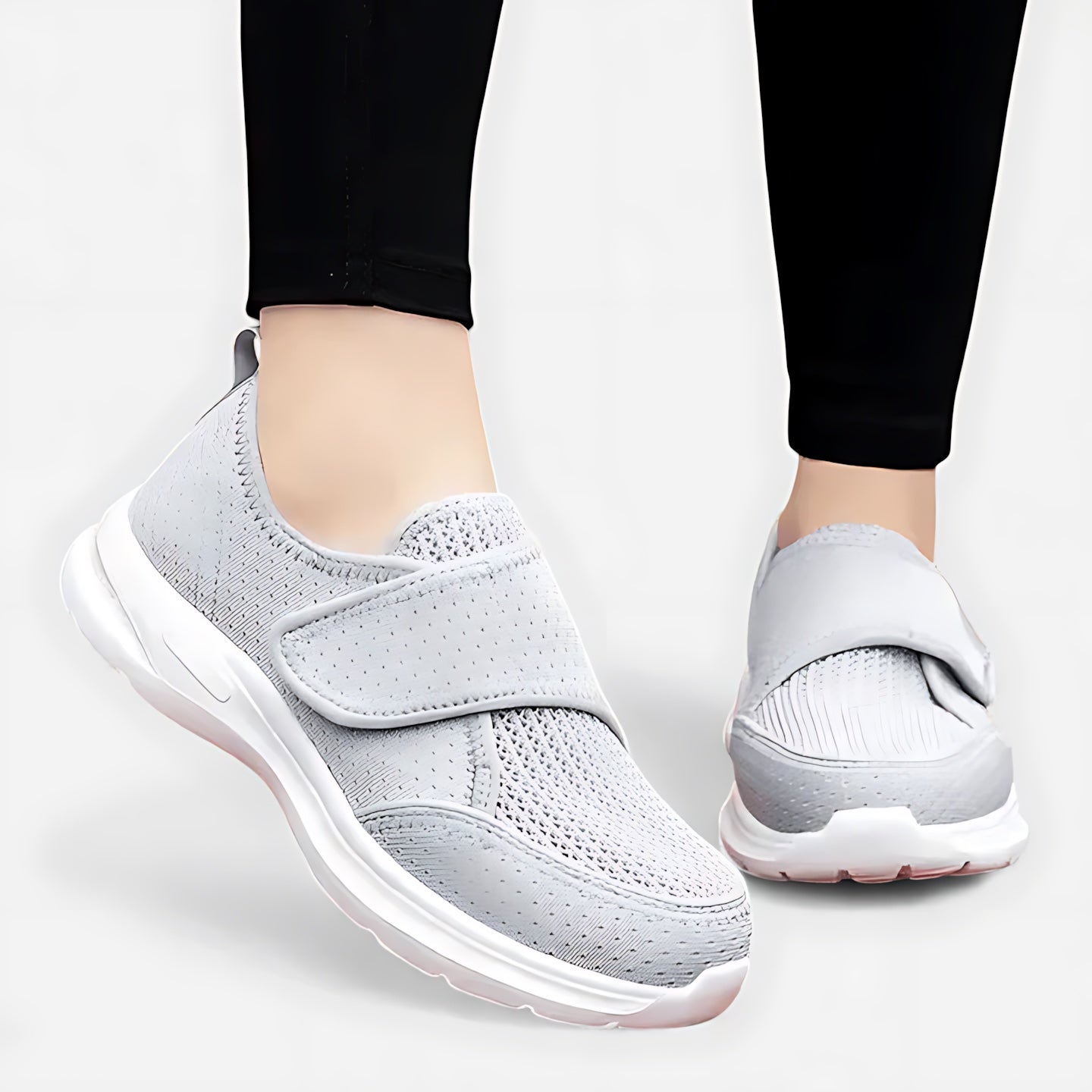 Claudia – Adjustable Strap Slip On Walking Sneakers