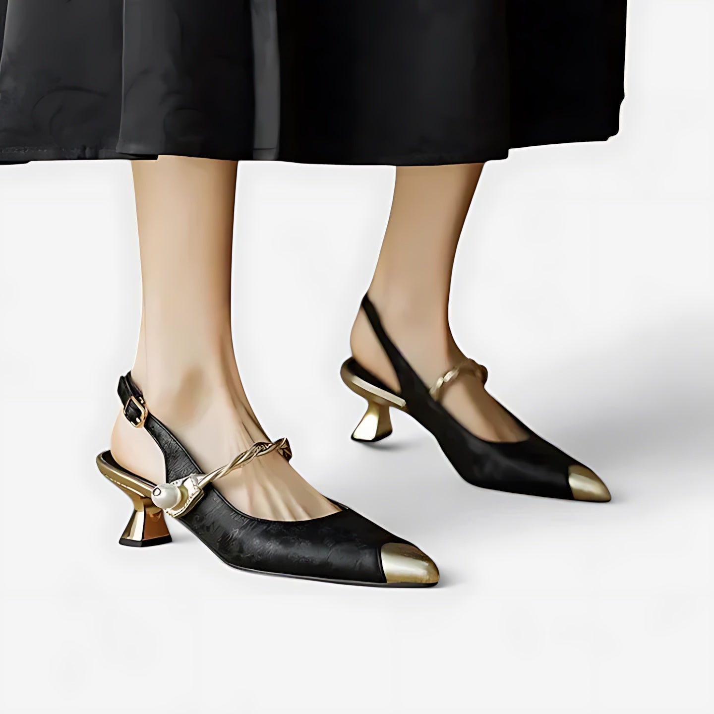 Claudia – Pointed Toe Mary Jane Kitten Heels