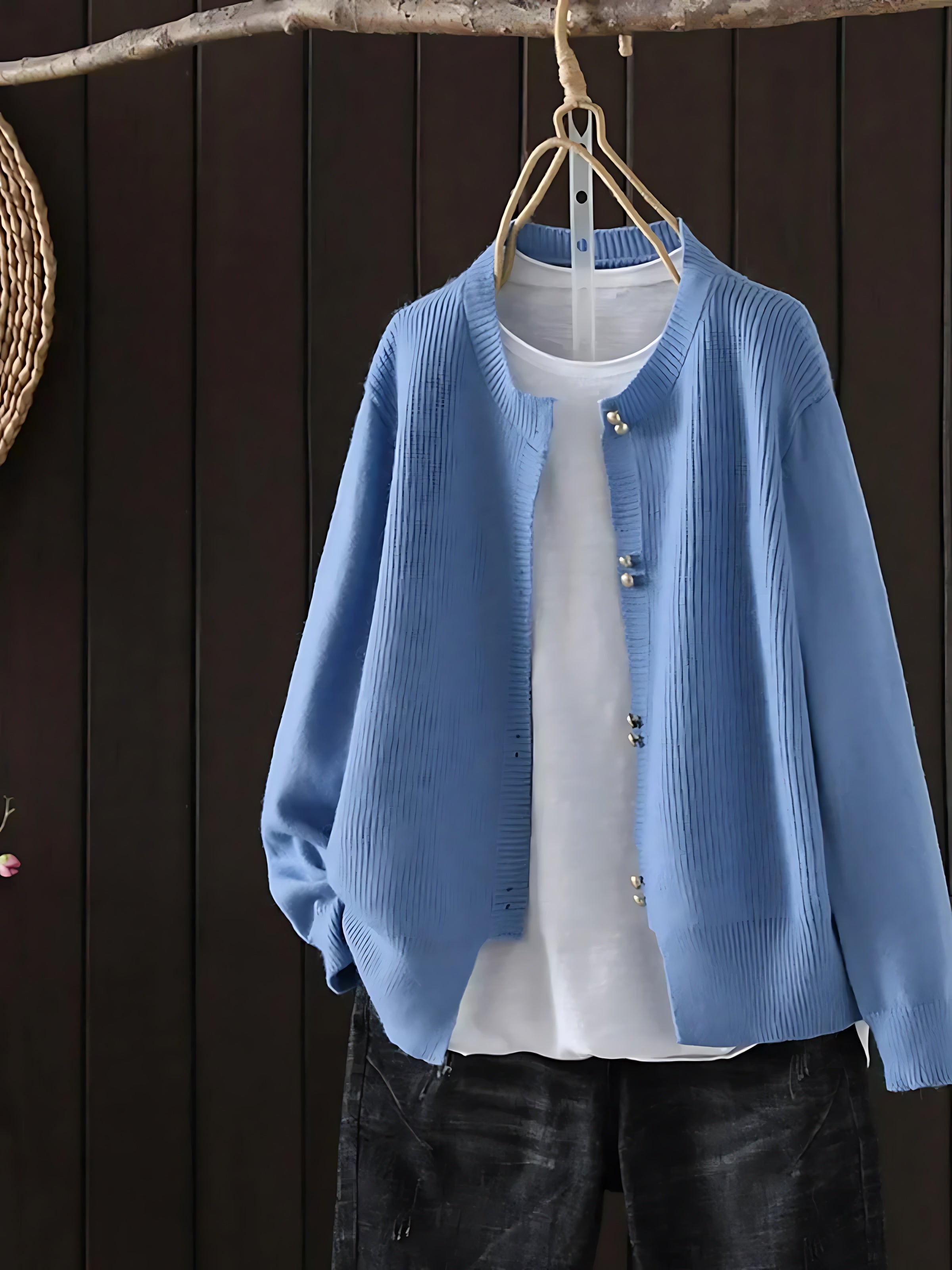 Cora – Batwing Sleeve Button Up Knit Cardigan
