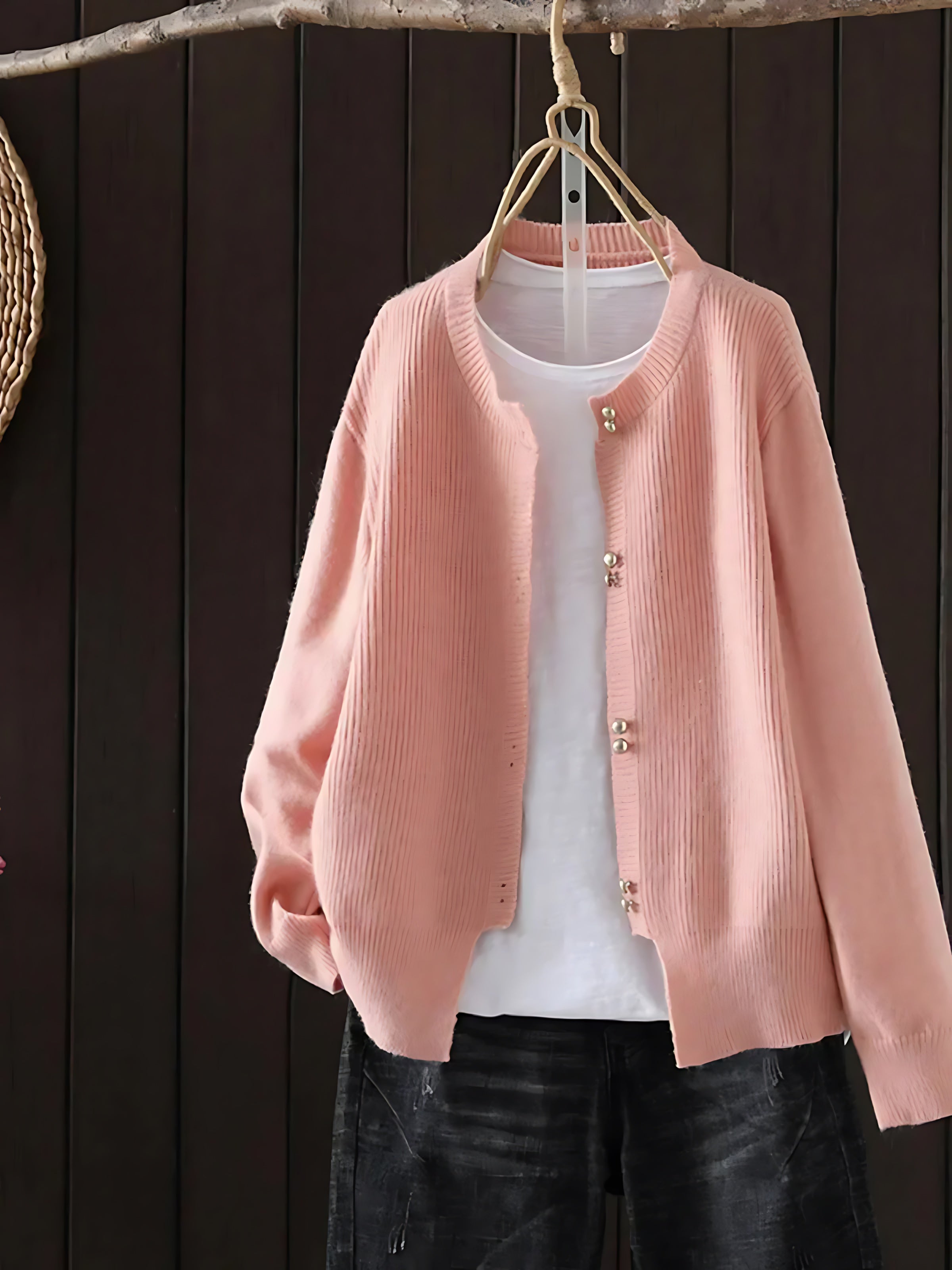 Cora – Batwing Sleeve Button Up Knit Cardigan