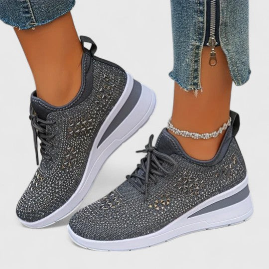 Maeve – Perforated Floral Lace Up Sneakers