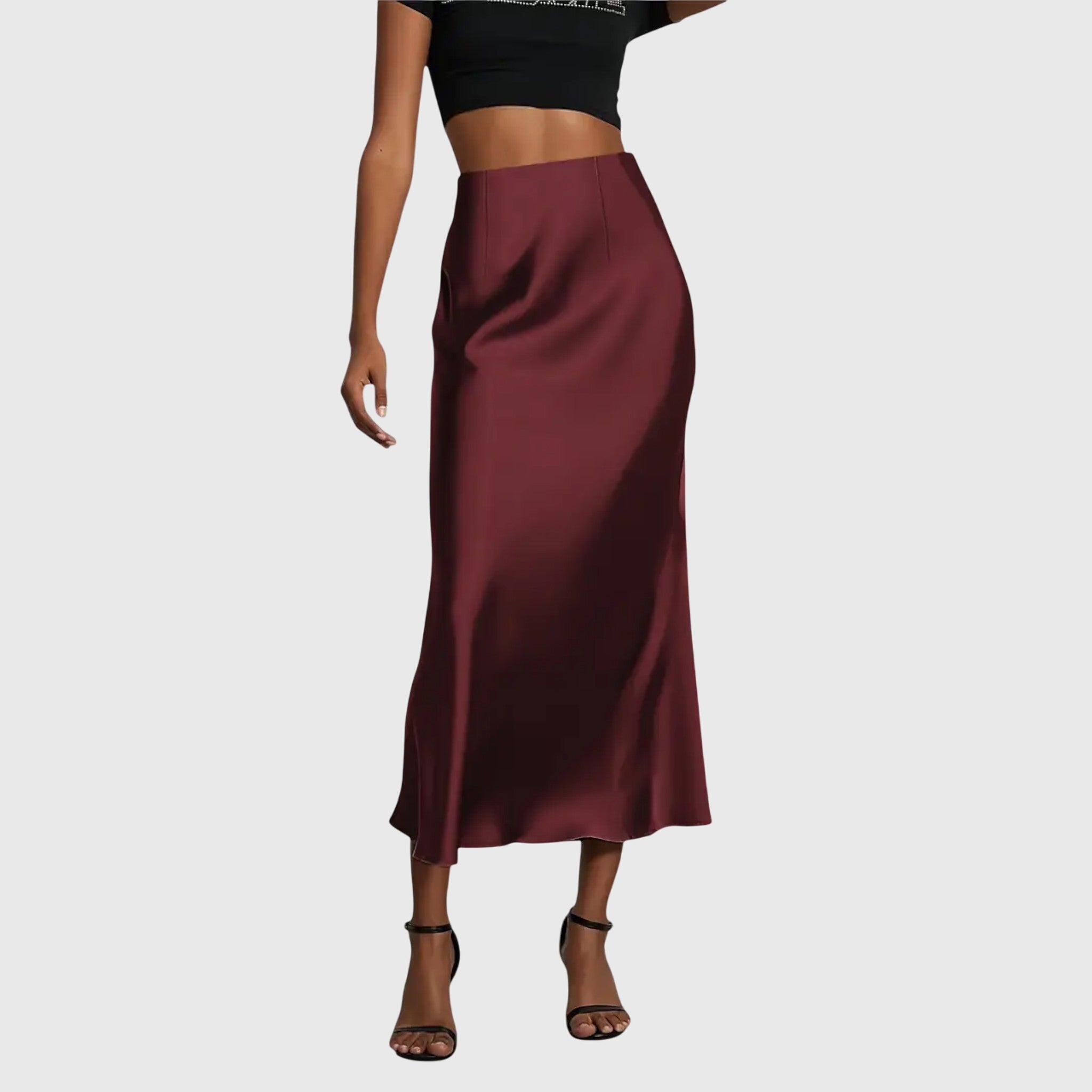 Brianna – Satin Slip Midi Skirt