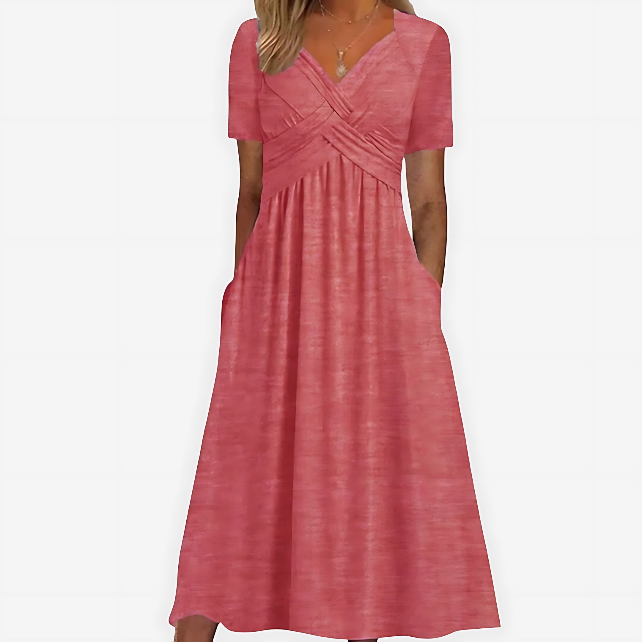 Daisy – V Neck Empire Waist Summer Midi Dress