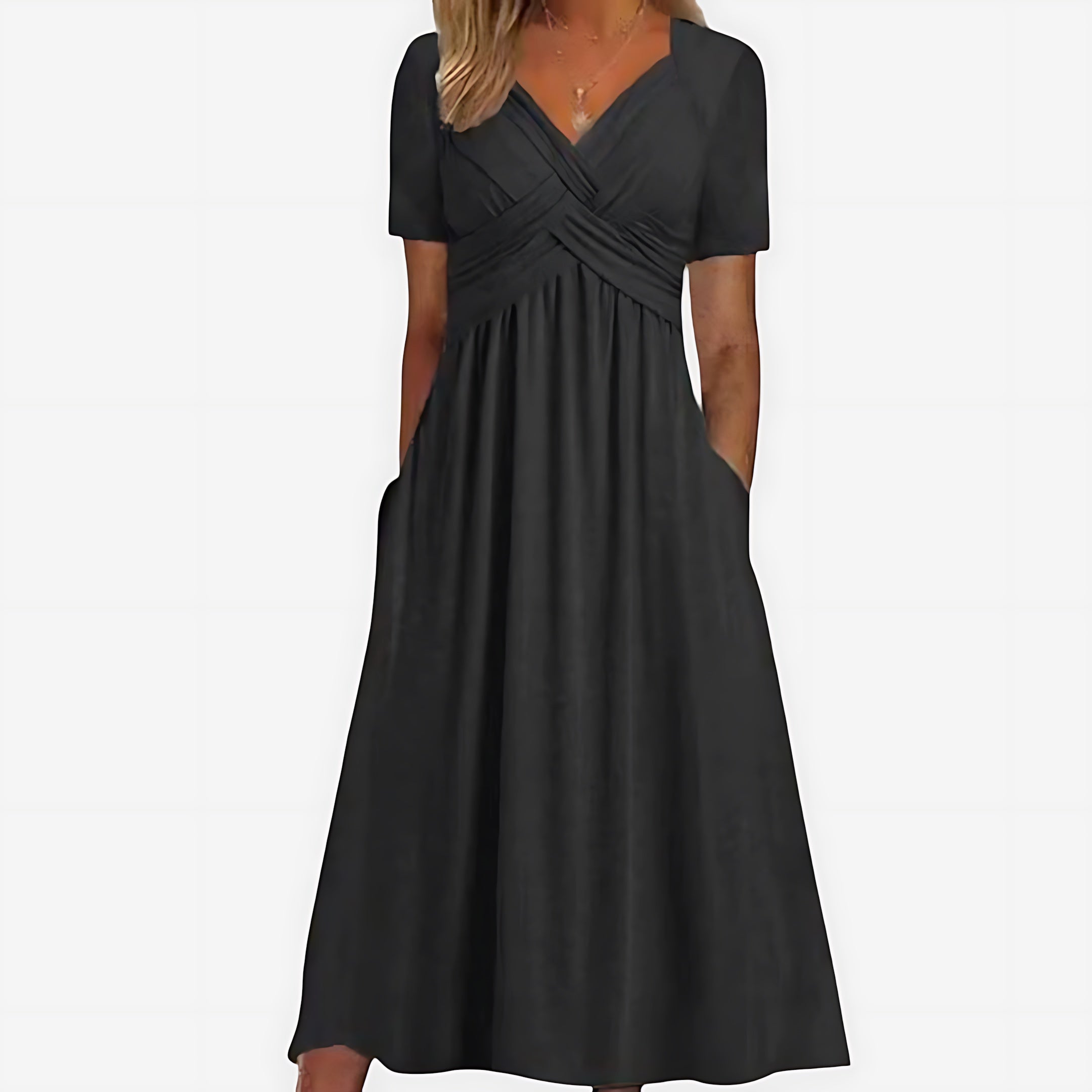 Daisy – V Neck Empire Waist Summer Midi Dress
